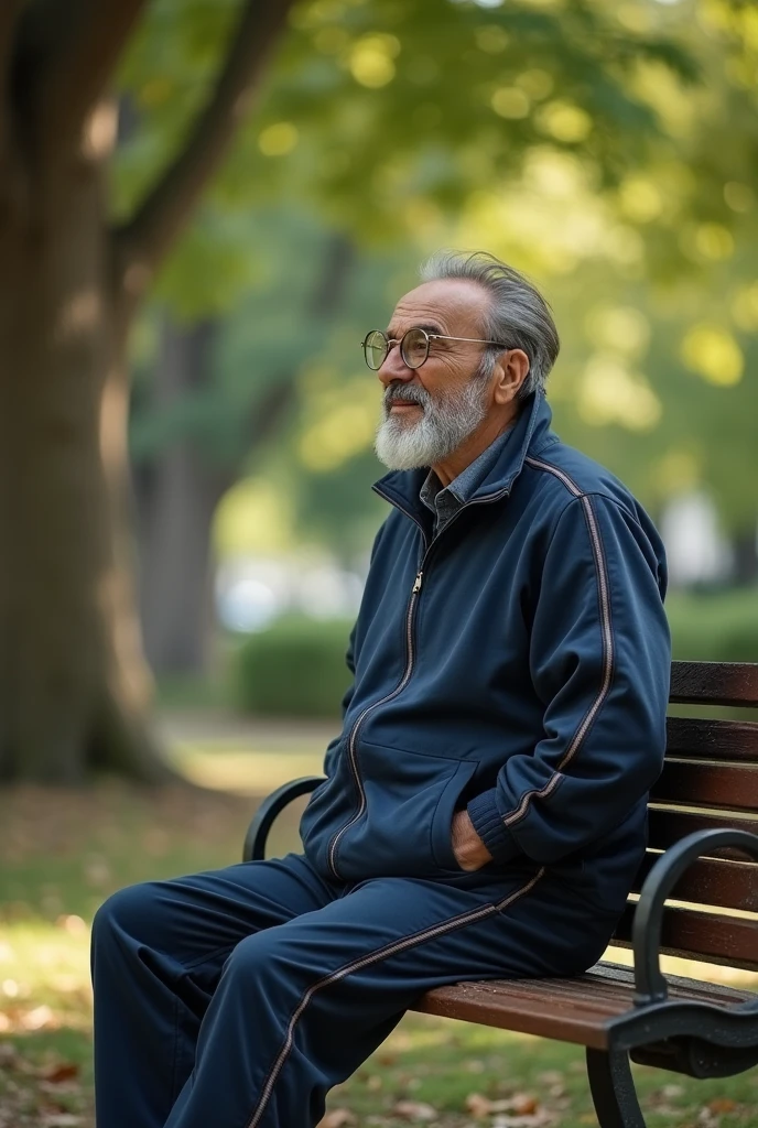there is a man sitting on a bench in a park, foto do retrato de um homem velho, sentado em um banco de parque, um homem de 80 anos, Retrato de 50mm, retrato do homem velho, homem triste, 7 0 mm portrait, O olhar de um idoso, color photograph portrait 4k, Retrato de 60mm, cinematic portrayal, sentado em um banco