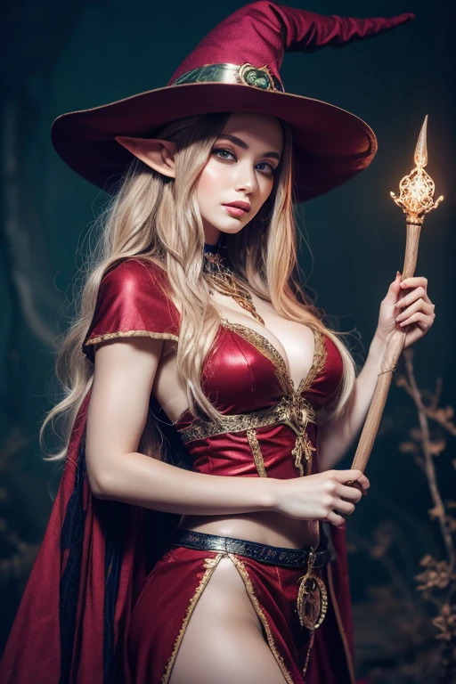 (Sexy) 1 adult horny woman elf hanter, with long hair, dressed in medieval clothing, excited state, slightly open mouth, slight smile, fighting erotic pose in the middle of a room with medieval interiors and decor, looking at the viewer. photorealistic, soft light, Overall detail: 1.5
