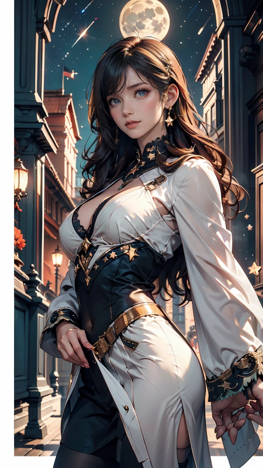 [cowboy shot], a beautiful young woman with long red hair, detailed facial features, ((wearing high quality high waist black leather pants)), ((a formal white colored silk shirt with cleavage and long sleeves)), ((a white fur coat on shoulders)), ((luxury waist belt)), ((red tinted glasses)), ((black leather gloves)), ((expensive reflective silk scarf)), holding a handbag, hand on waist, (best quality,4k,8k,highres,masterpiece:1.2),ultra-detailed,(realistic,photorealistic,photo-realistic:1.37),high fashion,editorial,dramatic lighting,cinematic,vivid colors,intricate details, glamorous