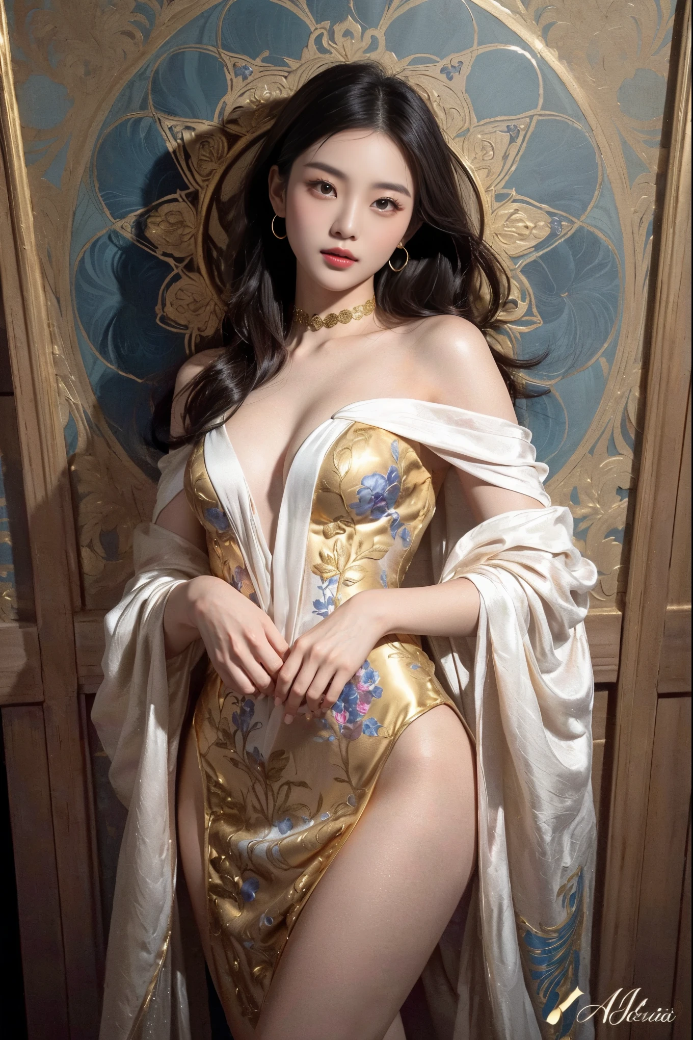 Geometry,stain glass,12 zodiac signs,Vigée Leblanc style,Math、Astronomical utensils,astronault,Roses in a vase,fruits,cute little,A smile,Ancient Greek costumes,Paintings by Sandro Botticelli,Costume with stretched shoulders,huge smile,large full breasts,Ecstasy expression,A sexy,Beautiful bare skin,Cute smile