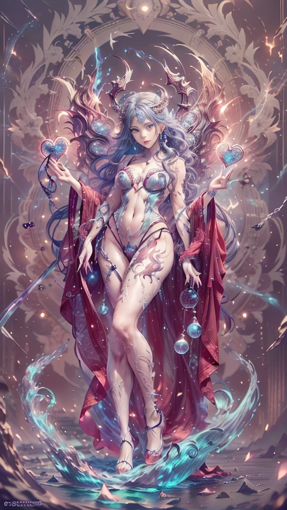 (Best quality, Masterpiece :1.3)), beautiful woman: 1.3, beautiful face, showing , full-body side woman, saturated colors, psychedelic image, LSDandala, fractral, costume, tattoo, painted body, body tilted forward, art similar to Alex Grey's art, lots of color saturation, woman, vortex, very large and colored hair, white skin, lots of resolution, lots of definition, details at most,  no blur, no blur, lots of hire, sunglasses --auto --s2