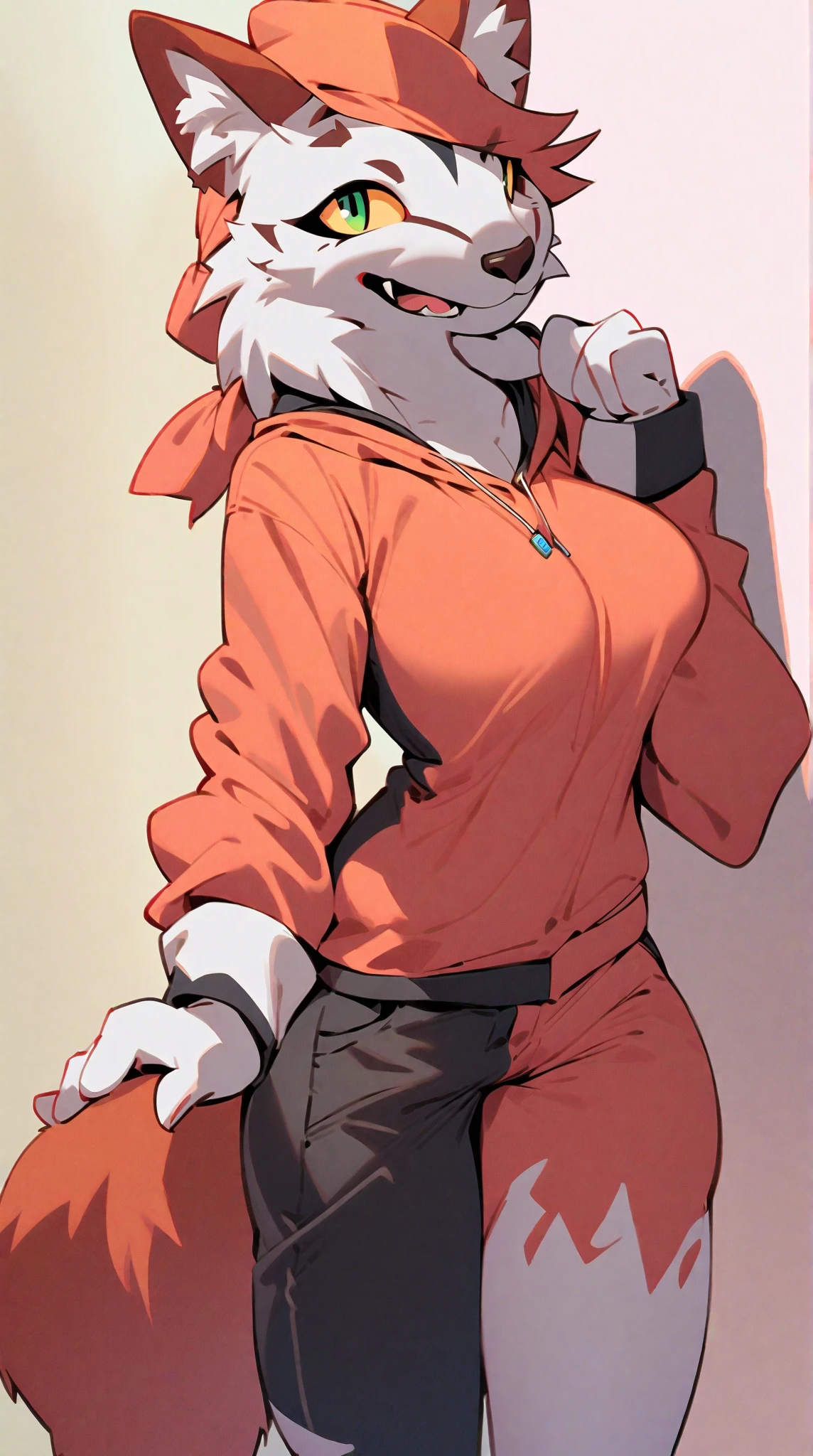 by buta99, by chelodoy, by spikedmauler, by cervina7, solo, female, (dalmation), snout, smirking, sassy, detailed eyes, standing, spacesuit, floppy ears, red eyes, hood
