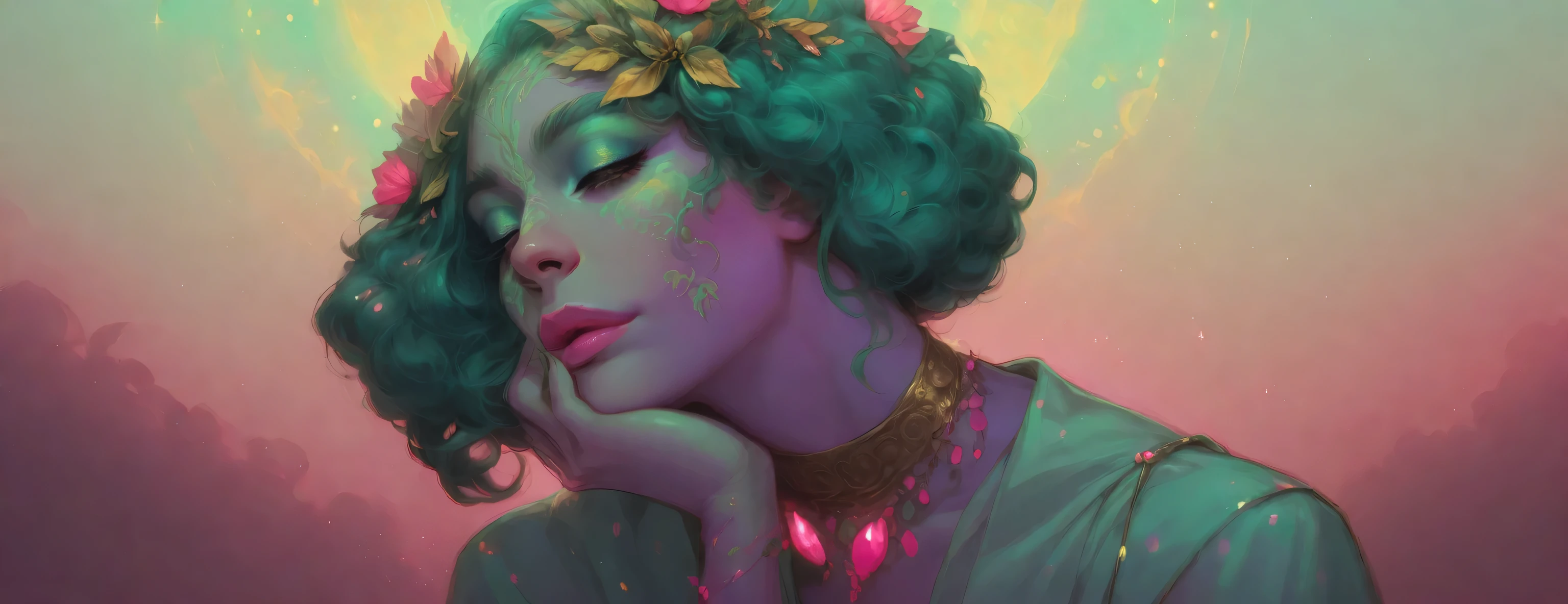 Sexual creature. Ancient Sex Djinn. Intricate psychedelic skin. Beautiful appearance. dnd character. dnd.