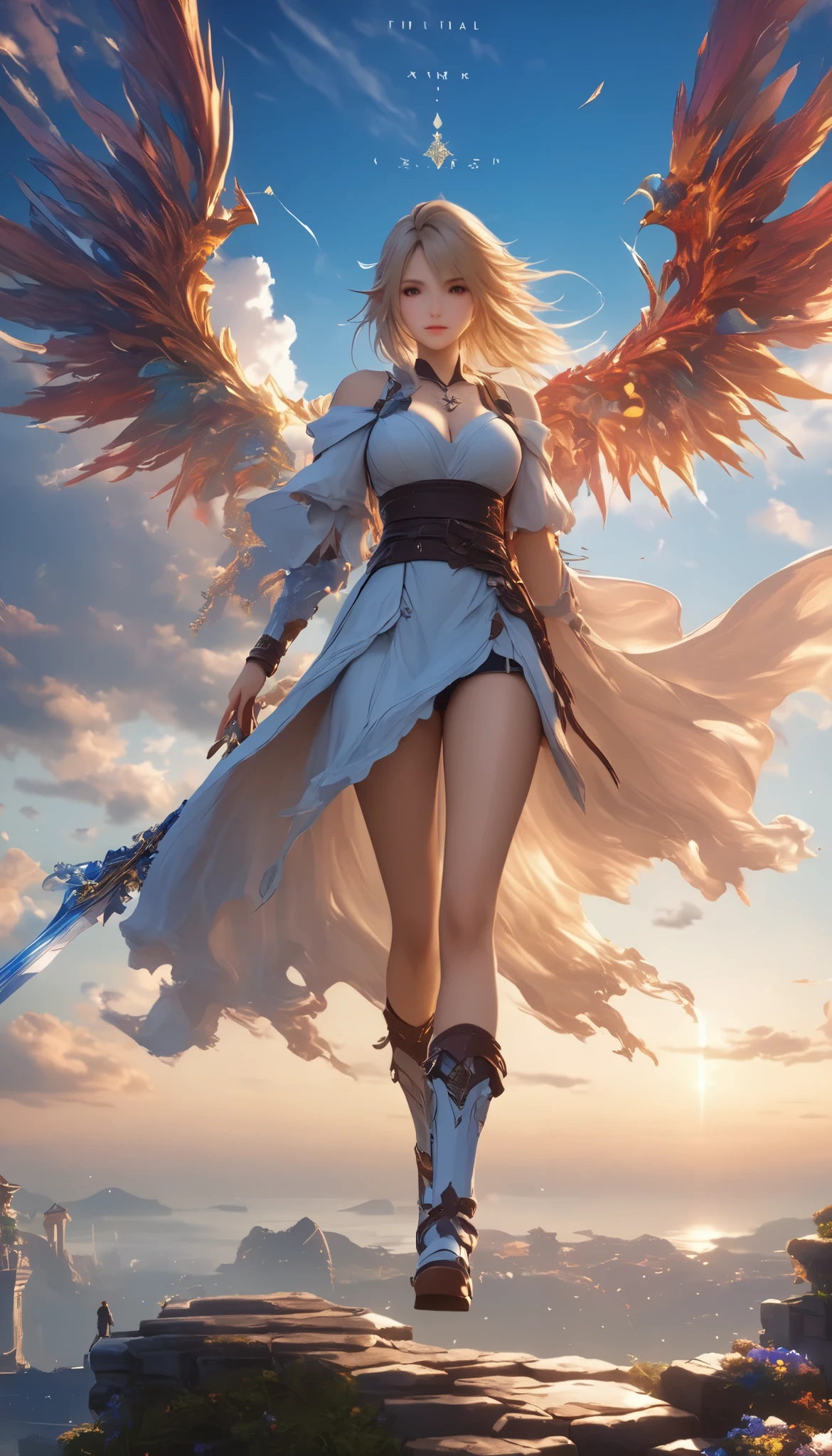 (8k, top quality, Masterpiece , Final Fantasy Style: 1.2),Atmospheric perspective, 8K, Very detailed, Accurate, Highest quality, masterpiece,タロットカード, エルフ