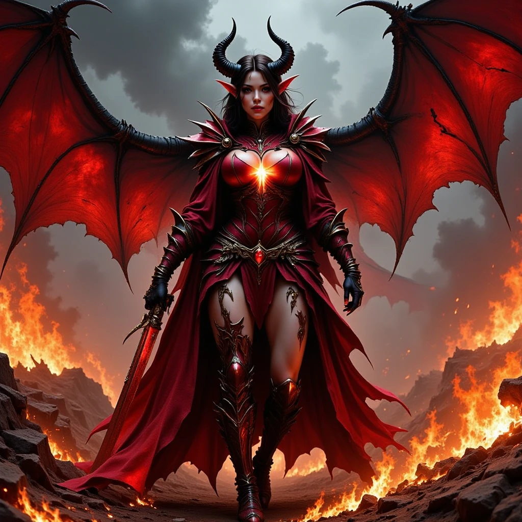 (best quality,4k,8k,highres,masterpiece:1.2),ultra-detailed,(realistic,photorealistic,photo-realistic:1.37), (girl like a bat out of hell), full body, demon Wings, flowing hair, athletic physique, dark clothes, dramatic lighting, high contrast, powerful dynamic lines, vibrant colors, fierce eyes, sharp fangs, ethereal atmosphere, intense energy, flying objects, shattered debris, swirling smoke, epic background, moonlit night, mysterious shadows
,demonictech,better_hands,hands, extremely detailed, cinematic lighting, 8k, high definition,
