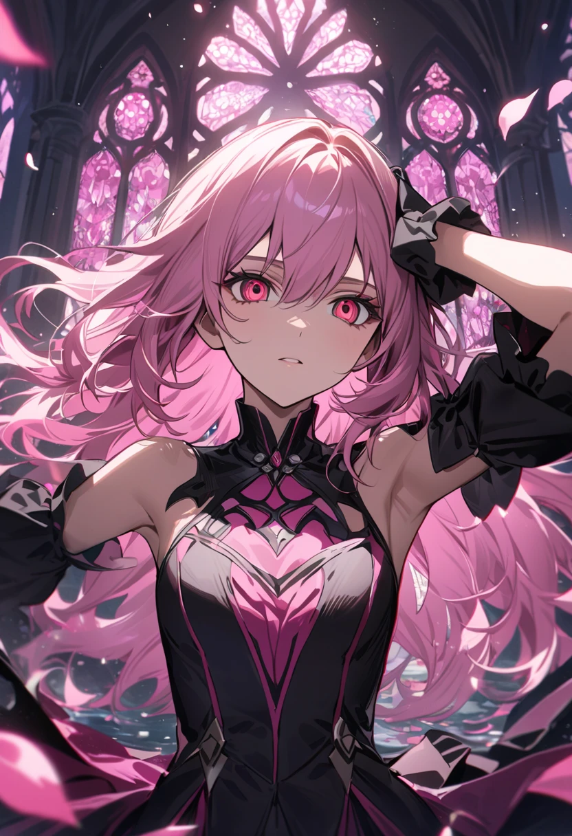 (top-quality:1.3)、(tmasterpiece:1.3)、(Ultra-fine details:1.3)、(the wallpaper、1 girl in、liar、JingliuV4:1.1)、([diamonds:1.3|The eye]:1.2)、4 Fingers,thumb、([opals:1.9|Gradient_Hair:1.1]:1.2)、(Hair dripping:1.1)、(Detailed hands and fingers:1.2)、(Delicate ultra-oily radiant skin:1.1)、([moisty:0.8|MuCoi])、Greasy shiny thighs high、extremely colorful、looki at viewer、red eyes、、校服、white backgrounid、full body Esbian、The crown of evil、(corruption、(Sparkling pink tattoo)、evilsmile、Eye in the sky、half closed eyes)