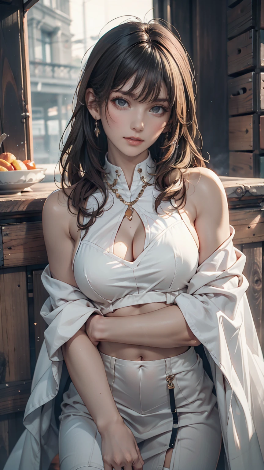 ((best qulity)), ((The Masterpiece)), (Detail:1.4), 3D, A beautiful cyberpunk female image,hdr（High dynamic range）,raytraced,NVIDIA RTX,The ultra-Resolution,illusory 5,Subsurface scattering、PBR Texture、post-processed、Anisotropic filtration、deep of field、maximum definition and sharpness、multi-layer texture、Albedo e mapas Speculares、Surface Coloring、Accurate simulation of light-material interactions、perfectly proportioned、octane rendered、Two-colored light、Large aperture、Low ISO、White balance、rule of thirds、8K raw data、erogenous，tiny breast，Transparent packaging，microskirt，Colored hair，see-through clothes，Leaky waist，