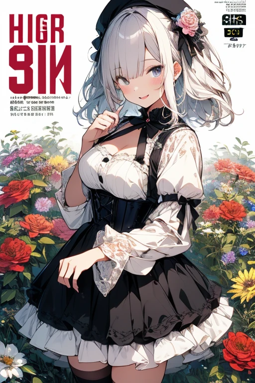 (small breasts:1.2), (perky chest:1.2), (pointed chest:1.2), (Pudding cake magazine cover:1.3),(from above:1.0),(shoot from the side:1.1),masterpiece, 1girl, Amazing Cleavage:1.1, thin waist, optimum,tmasterpiece,hight resolution,best qualtiy,hyper HD,super detailing,awardwinning,a 18yo cute girl,(The upper part of the body),??????? correct,Beautiful Black miniskirt,garters,Gaze,Small face,bangss,holster,Beautuful Women,hands up,leg holster,Gaze,black boots,Cowboy Shot,cute face,a blond,Longhaire,Twin-tailed,Braids, Hairline,（scarlet eyes）,long eyelasher,Hanging eye corners,White skin of the, ((see through camisole:1.1)), ((Sheer nipples:1.0)),Rocket Tits,(Slim body),smile,seductive weak smiling,(with sparkling eyes and a contagious smile),little open mouth, Looking at Viewer, 
