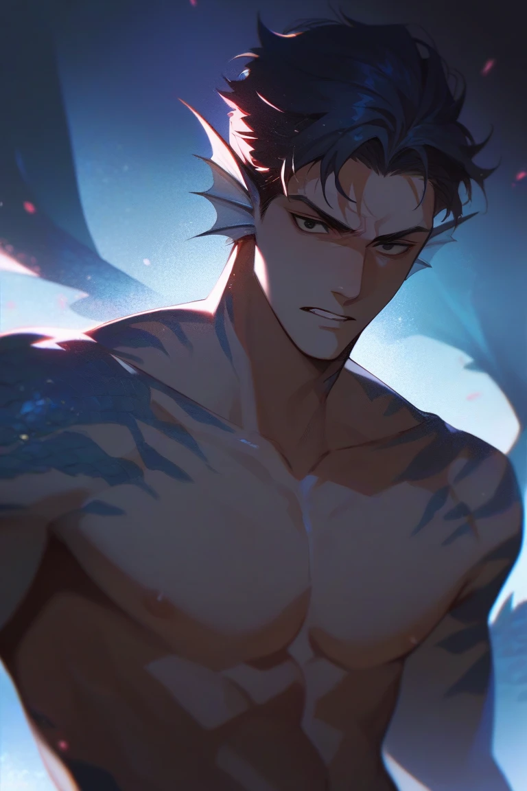 Black in the middle of the night，Accompanied by a black dragon，The dragon accompanied the boy，Evil and handsome teenage demon，Hot teenage flesh, A meticulous face，Handsome face，18 year old young beautiful man，Handsome guy，Muscle Junior，Tall figure，Eight-pack abs，Broad pectoral muscles，Bare thighs，Only thongs，low waist thong，Sexy thongs，Men's tong，Clench your fists，The expression is fierce，The eyes are fierce，Launch an attack，fistfight，fights，Fight，Initiate a battle