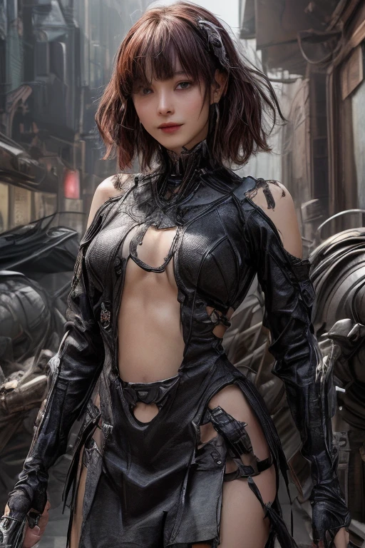__hr_Giger_art___Flowing_contouriomechanical__airbrush___Strange__eerie__((Japanese Fashion_Magazines_cover__art_decor_Border))__porcelain_and_Platinum / Futuristic Cyberpunk woman with porcelain skin