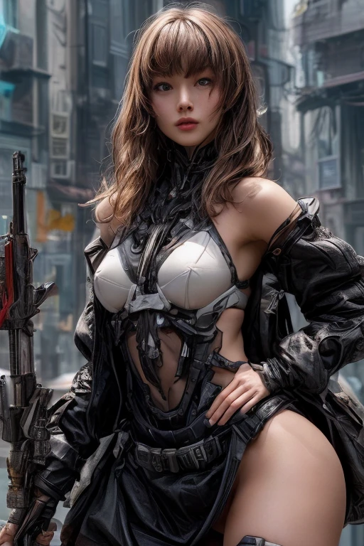 (tmasterpiece,top Quority,best qualtiy,offcial art,Beauty and aesthetics:1.2),(1girll:1.3),Extremely detailed,plethora of colors,Most detailed((ultra - detailed)),(highly detailed CGillustration),((Very fine and beautiful),(From the side Side),cinematic lighitnglamplight,((1 mechanical girl)),solo person,full bodyesbian,(Machine-made joints:1.2),((Mechanical limb)),(Blood vessel attached to tube), (Mechanical vertebrae are attached to the back),((The mechanical cervical vertebrae are attached to the neck)),(sitted),face expressionless,(Wires and cables are attached to the neck:1.2),(Wires and cables on the head:1.2)(Character focus),Science fiction,White background,(ta costume:1.5)Swollen breasts,crisp breasts,Breasts during lactation,Lactation,Tender white skin,squeezing breasts,A sagging breast,(Top 3D rendering technology:1.3),(Realistic metal and leather reflections),Realistic ray tracing effect,