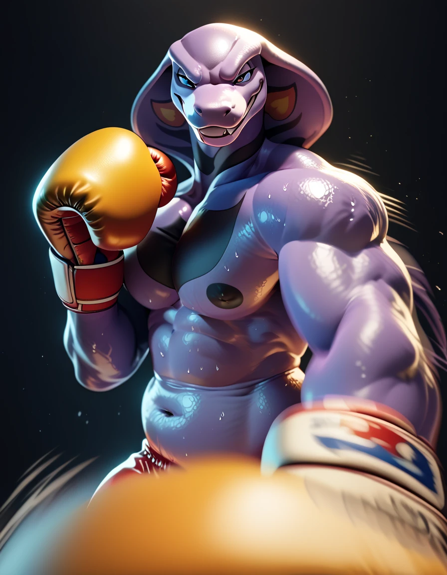 Pokemon lugia, dressed like a wrestler, 
