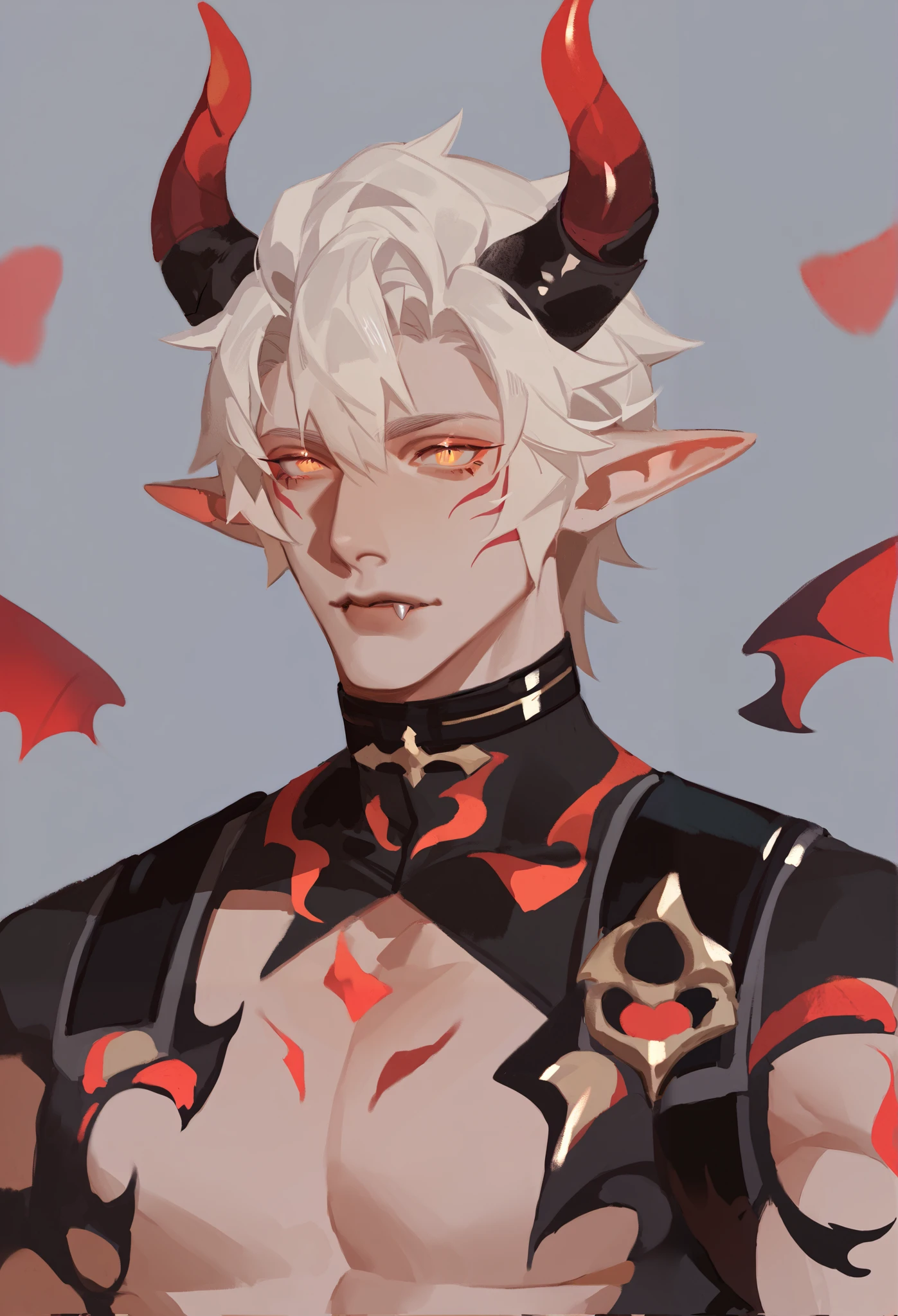 score_9, score_8_up, score_7_up, score_6_up, score_5_up, score_4_up 1boy, ((character concept)), , demon, human, naked chest, horns, tails demonic