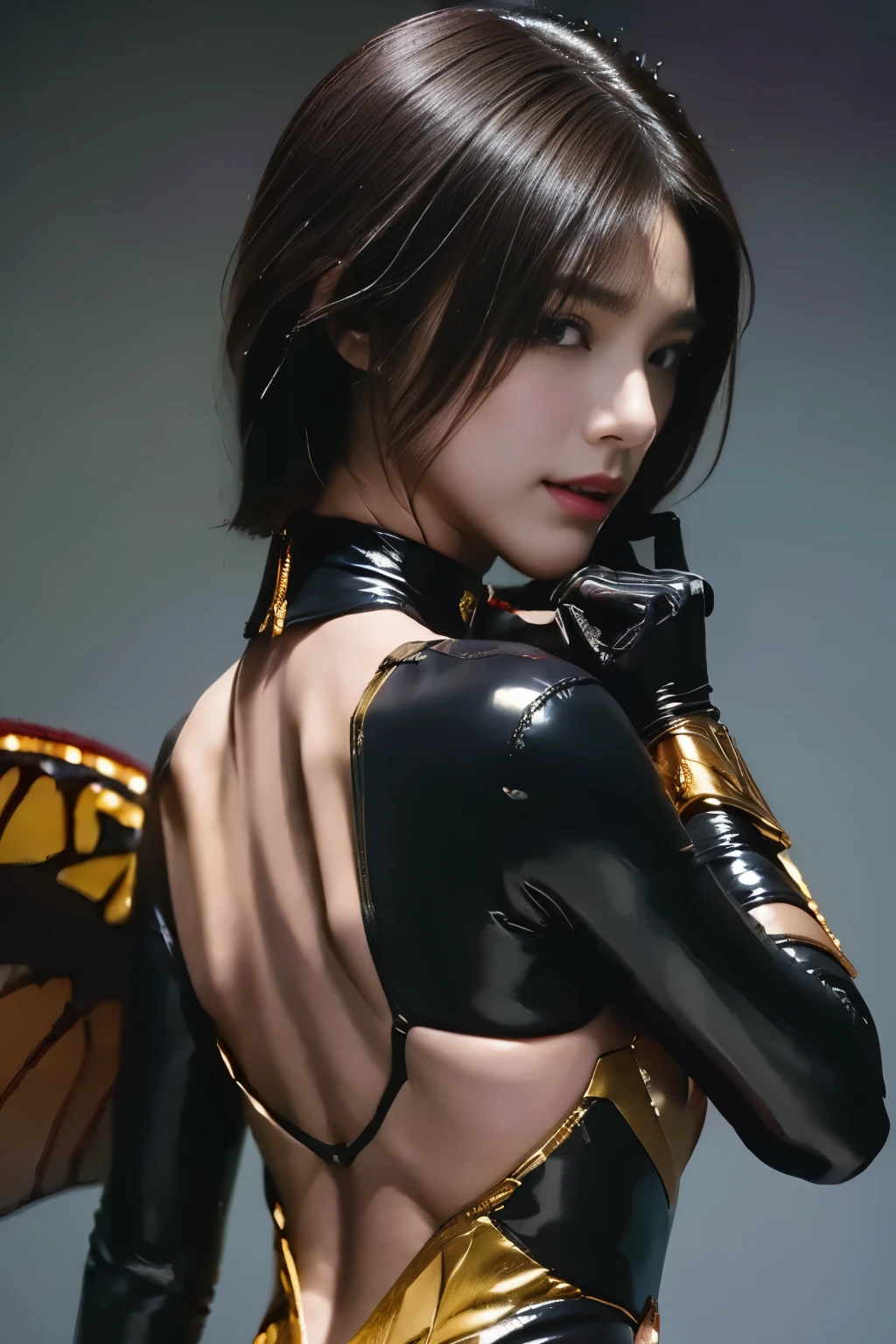 (8k, 4K, highest quality, High resolution, 超High resolution:1.1), (masterpiece, Realistic, photo-Realistic:1.1), One girl, face, close, Twin tails, Blonde, Iris, Red lips, (Look at the audience：2），Absurd long hair，Light silver hair color，Purple Eye