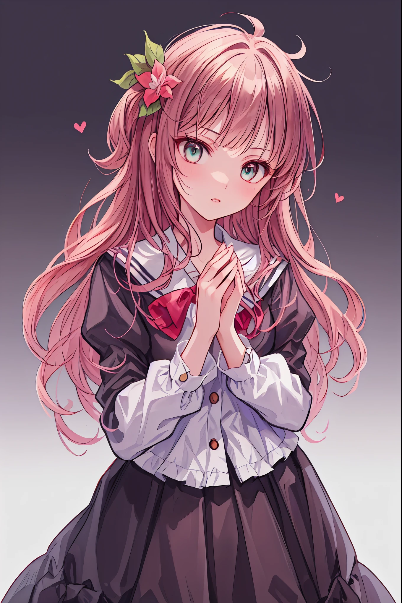 (( masterpiece)), ( top quality), ( Supernatural), ( Beautiful Illustrations),
Outdoors, Flower Garden, cherry blossoms,
Concealed Tsukiko , Grey Hair , short hair, Aqua Eyes, Side Ponytail , school uniform, white shirt, Pink Plaid Skirt, black legwear ,
Alone ,
kneel, from above, face focus, Face Up , cat_hand_ pose , poker face, fist