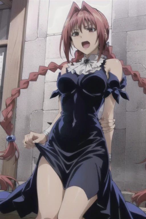 red hair,red eyes