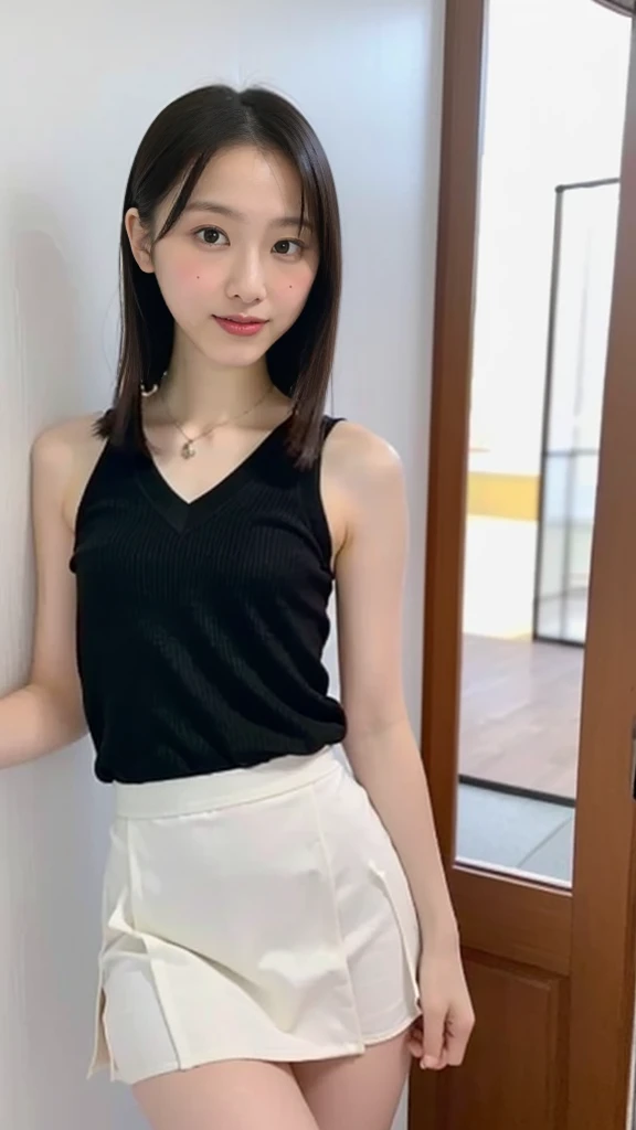 ((top-quality、in 8K、​masterpiece:1.3))、foco nítido:1.2、A beautiful woman with perfect body:1.4、Slim abdomen:1.2、small breast((Layered Haircut:1.2))、Highly detailed facial and skin texture、Detailed lips、 Detailed eye、二重まぶた、de pele branca、Realistic damp skin、Very 、soaked body、, School uniform, serafuku、looking at viewer with a serene and goddess-like happiness,String bread, mouth parted