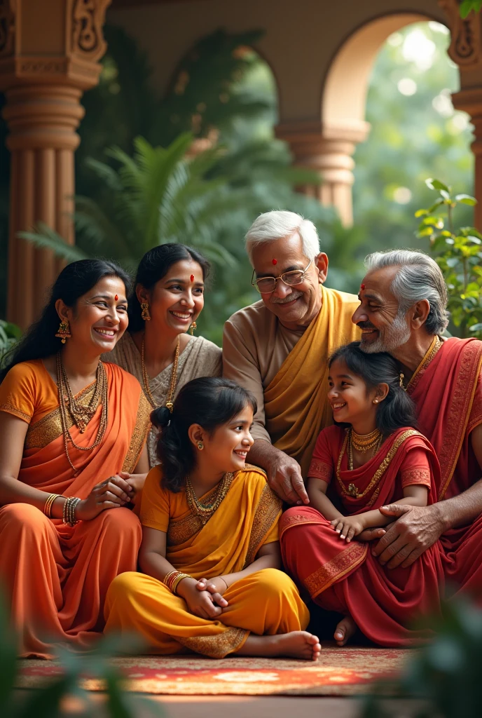 Happy and healthy Indian family 