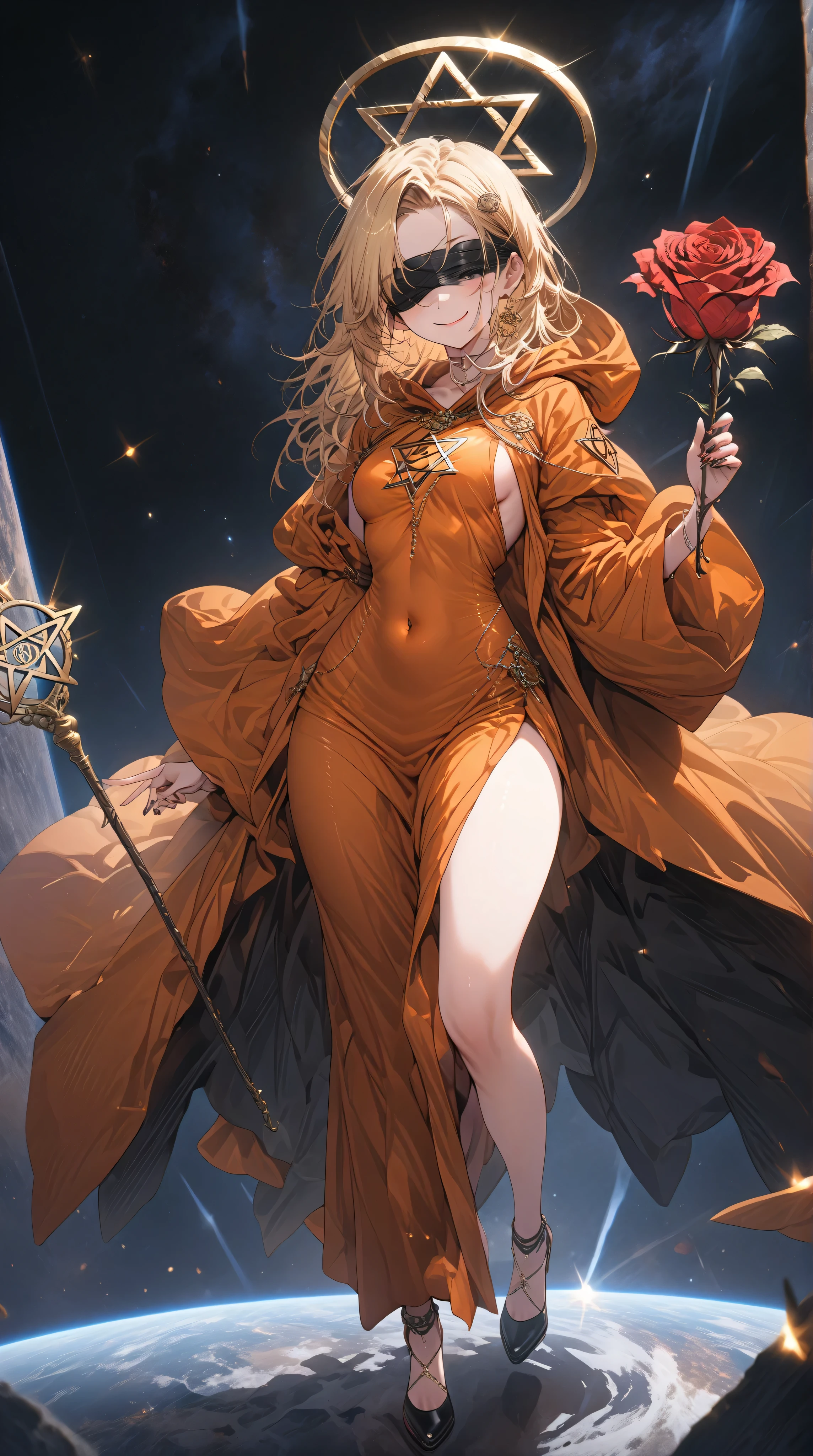 Dante's divine Comedy, gorgeous saint girl (((kiernan shipka))), revealing cloak, ((naked under the cloak)), long blond hair tied up, religious painting style