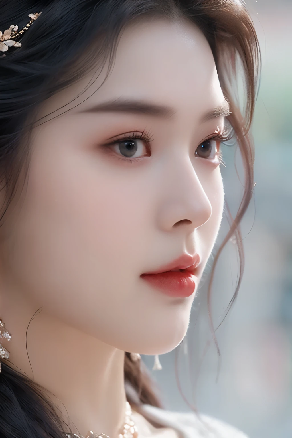 8k, Masterpiece, raw photos, best quality, realistic, Very detailed CG unity 8k wallpaper., depth of field, Cinema-grade lighting, lens flare, Ray tracing, (Very beautiful face, beautiful lips, beautiful eyes), A face with intricate details, ((Ultra-detailed skin), รูปถ่ายของสาวสวย 1 คนbest quality, Ultra high resolution, (realistically:1.4),cute hair clip,1 girl,long red hair,cropped sweater ,Beautiful woman with a slender figure:1.4, Pronounced abdomen:1.4, on the island,A particularly detailed face,Exquisite eyes,Double eyelids,choker necklace