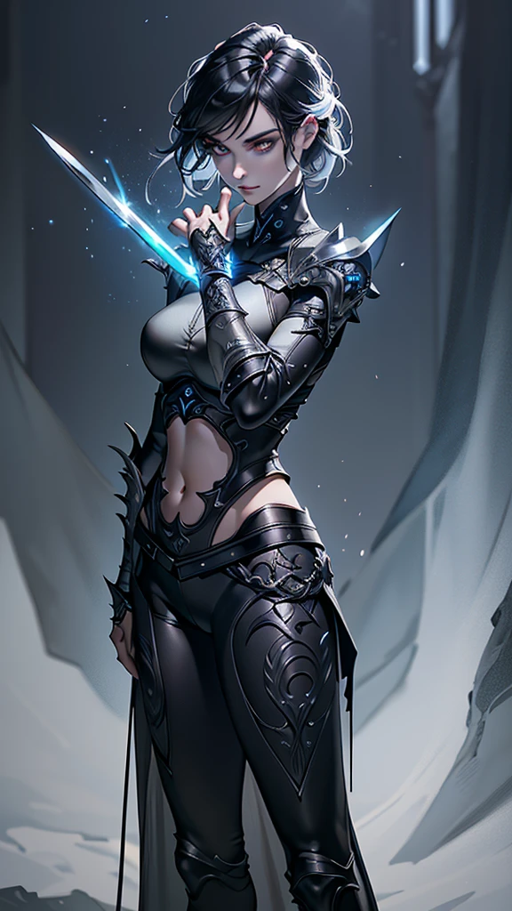 (Long-range shooting: 1.5), jinx \(league of legends\), (1girl,League of Legends Jinx),(Scarlet eyes, crazy laughter, Blue double ponytail hair: 1.5),Kungfu,((Wearing a white futuristic sci-fi plastic mecha: 1.5,head to toe,Crystal heels,standing on your feet)),(Holding a particle laser cannon in hand,a revolver),Aoshu crystal, Attack status,(Snowy mountain woods,surrounded by rain,League of Legends Game World),Illustration style,The whole body is exposed to the rain for a long time,(exquisite facial features,Perfect hand features),martial arts style,(Selective focusing,full body shot of,tmasterpiece,ultra - detailed,Epic work,highest quality,8k,panorama, first-person view, atmospheric perspective, UHD, masterpiece, ccurate, anatomically correct, textured skin, high details, award winning, best quality)