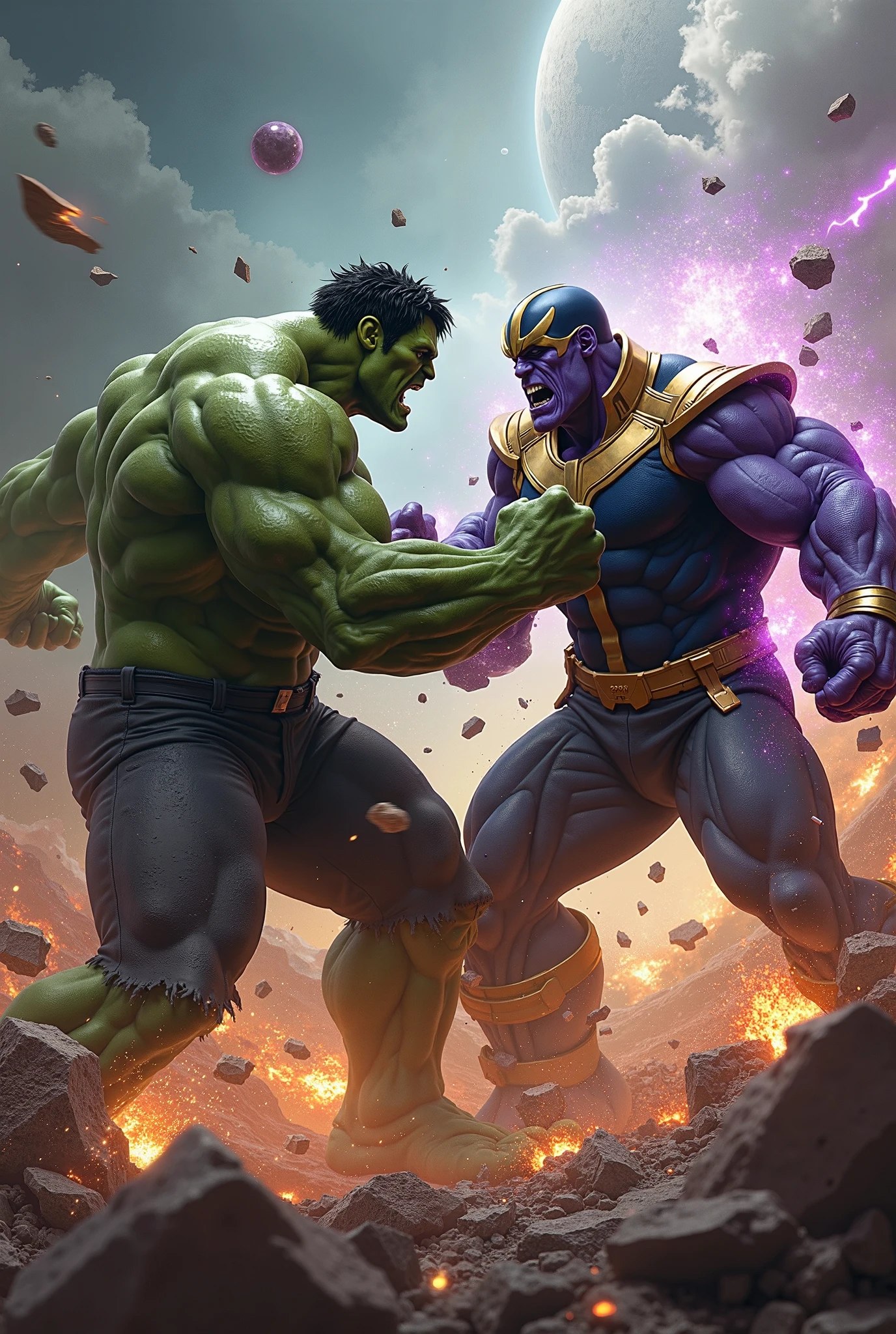 Thanos kissing Hulk