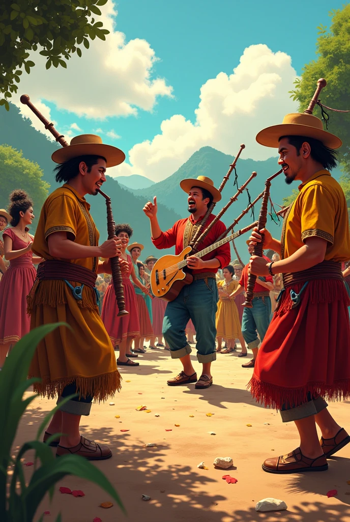 Name Noble Breed Capoeira roda playing berimbau and tambourine Disney Pixar
