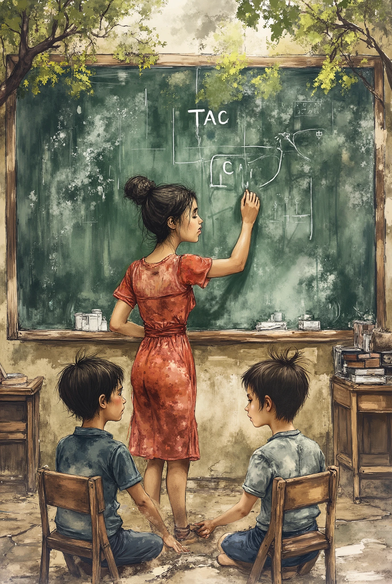 Scene 1: Ullu Teacher Ki Entry
Ek jungle school ka class room hai.
Ullu teacher chashma pehene hue class mein aata hai.
Blackboard par likhne lagta hai, magar sab ulta likh jata hai!
Scene 2: Students Ki Hansi
Class mein bander, tota, hiran aur chooha baithe hain.
Sab students zor zor se haste hain.
Ullu teacher hairan hota hai: "Sab kyun has rahe ho?"
Scene 3: Ulti Writing Ka Dhamaka
Bander uth kar blackboard ki taraf dekhta hai.
Blackboard par "TAC" likha hota hai, magar asli lafz "CAT" hona chahiye!
Tota kehta hai: "Sir, aap ne sab kuch ulta likh diya hai!"
Scene 4: Teacher Ki Pareshani
Ullu teacher chashma utaar kar aankhein malta hai.
Phir dobara board par likhta hai, magar ab bhi ulta hi likhta hai!
Students ke chehron par muskurahat hai, magar ullu teacher pareshan hai.
Scene 5: Jadoo Ka Chashma
Choohay ko idea aata hai: "Sir, aap ka chashma galat lag raha hai!"
Ullu chashma ulta pehenta hai.
Ab sab kuch seedha dikhai dene lagta hai!
Students zor zor se taliyan bajate hain.
Scene 6: Khushi Ka Mahaul
Ullu teacher muskura kar kehta hai: "Aaj ka sabak – Ghaltiyan seekhnay ka behtareen tareeqa hain!"
Sab janwar zor se taaliyan bajate hain.
Class ka din maze se guzar jata hai!
Agar aap chahain to is kahani ke liye cartoon images ya storyboard bhi design kar sakte hain! Aap ismein aur kuch add karna chahenge?
Scene 1: Ullu Teacher Ki Entry
Ek jungle school ka class room hai.
Ullu teacher chashma pehene hue class mein aata hai.
Blackboard par likhne lagta hai, magar sab ulta likh jata hai!
Scene 2: Students Ki Hansi
Class mein bander, tota, hiran aur chooha baithe hain.
Sab students zor zor se haste hain.
Ullu teacher hairan hota hai: "Sab kyun has rahe ho?"
Scene 3: Ulti Writing Ka Dhamaka
Bander uth kar blackboard ki taraf dekhta hai.
Blackboard par "TAC" likha hota hai, magar asli lafz "CAT" hona chahiye!
Tota kehta hai: "Sir, aap ne sab kuch ulta likh diya hai!"
Scene 4: Teacher Ki Pareshani
Ullu teacher chashma utaar kar aankhein malta hai.
Phir dobara bo
