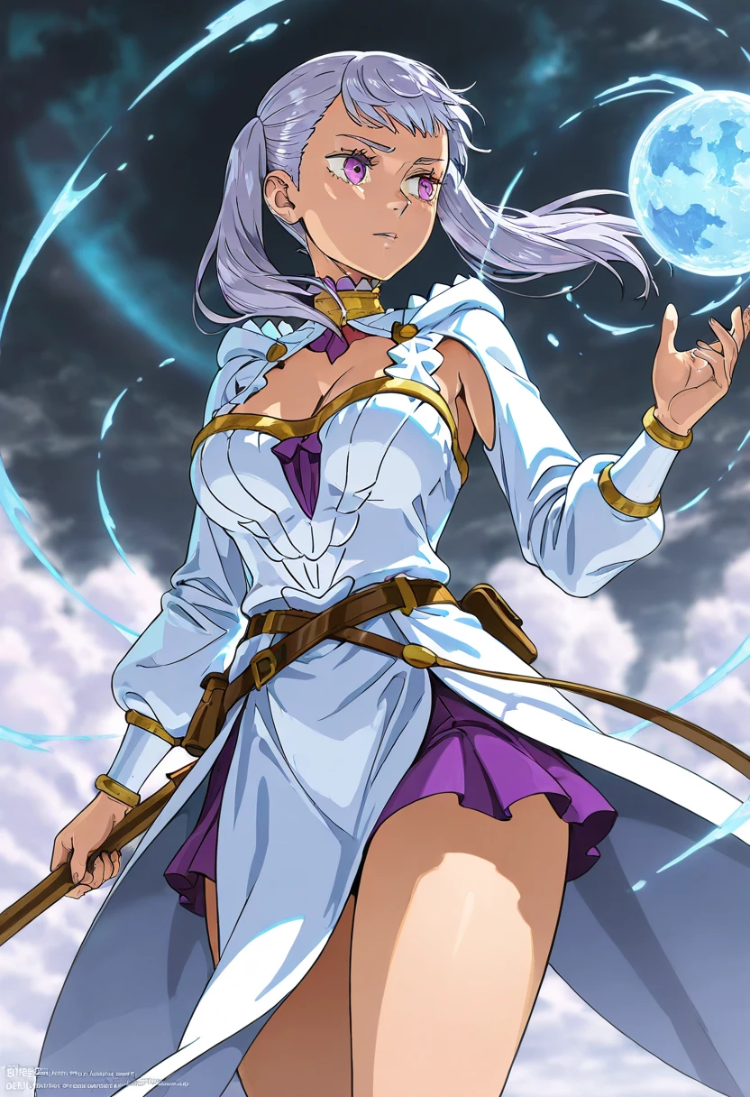 anime styling, Noelle Silva, Black Clover, aga around, magic effects, high qualiy,