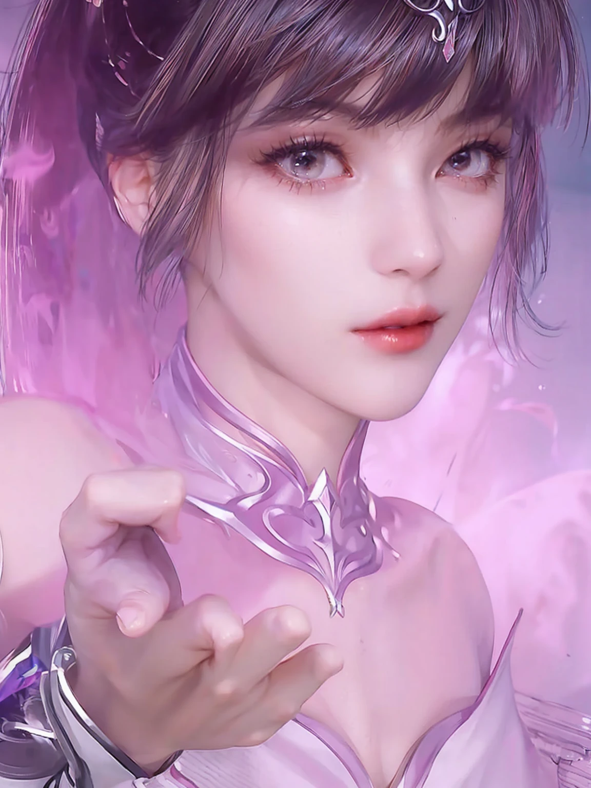 (expression of ecstasy:1.2), From Side, Photorealistic, Official art, Unity 8k wallpapr, 8K Portrait, Best Quality, Very high resolution, (Incredibly beautiful nature background:1.6), One girl, One beautiful teenage italian girl, sixteen years old, Obscene, (Sexy and glamorous:1.1), (A coquettish expression:1.6), (small breasts with raised pink areolas,,,:1.6), Vulgarity, (seductively smiling:1.2), (full body1.0), (erotic posing:1.5), (Magic Attack Pose:1.6),(magical effects like sparkles or energy:1.5), (Electric shock from hands:1.1), (Detailed blue bodysuit with beautiful fractal or marble design:1.5), (Beautiful and d delicate ruby, topaz, emerald and sapphire jewelry:1.45),  Beautiful seductive face, Portrait, (Thick eyebrows:1.2), (Big purple eyes:1.2), Beautiful eyes with fine symmetry, (Ultra detailed eyes:1.4), (High resolution eyes:1.1), Intimate face, (ultra detailed skin texture:1.4), White skin, pale skin, Perfect Anatomy, Thin, (Beautiful toned body:1.1), Hair Bow, (Moist skin:1.1), full of sweat, No makeup, dark circles, Good anatomy, Focus Face, goodlooking, (Emilia Clark:0.6)  (Emma watson:0.3),(Jennifer Connelly:0.4), (sensual face:1.5), Elegant face, Nice, Dolce, Cyberpunk Sci-Fi, (Gauntlets with intricate and beautiful designs:1.2), Blurred background, Blurred foreground, depth of fields, (Motion Blur:1.1), Complex and colorful biomechanical bodysuit, Zentangle, mandalas, Entangled,  (Small breasts:1.2), Sheer breast, (Beautiful :1.2), (NSFW:1.2), large hips, drivel,  Juice stain, grabbing on breasts