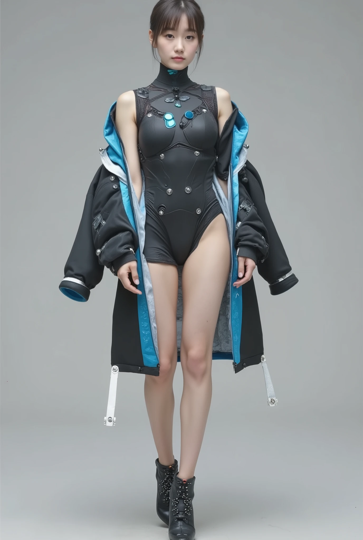 A stylish one-man design space background full of bubbles fluffy feeling spring and autumn bikini space background cyberpunk ((silver gray black :1.3)+(fashion:1.1)+(trendy:1.2)),(nike logo), (corona rendering),(space winter down jacket concept + concept art design): 1.3), (8K:1.3), (2:3 aspect ratio + warm color Q2), (750 pixels), ((fashion elements) :(1.1+ Spring and autumn bikinis blend with fashion elements)), (dynamic: 5) yellow accents