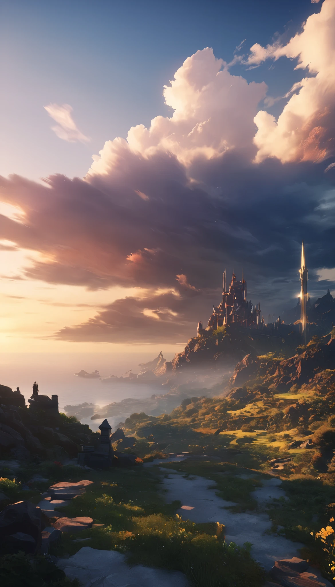 (8k, top quality, Masterpiece , Final Fantasy Style: 1.2),Atmospheric perspective, 8K, Very detailed, Accurate, Highest quality, masterpiece,,