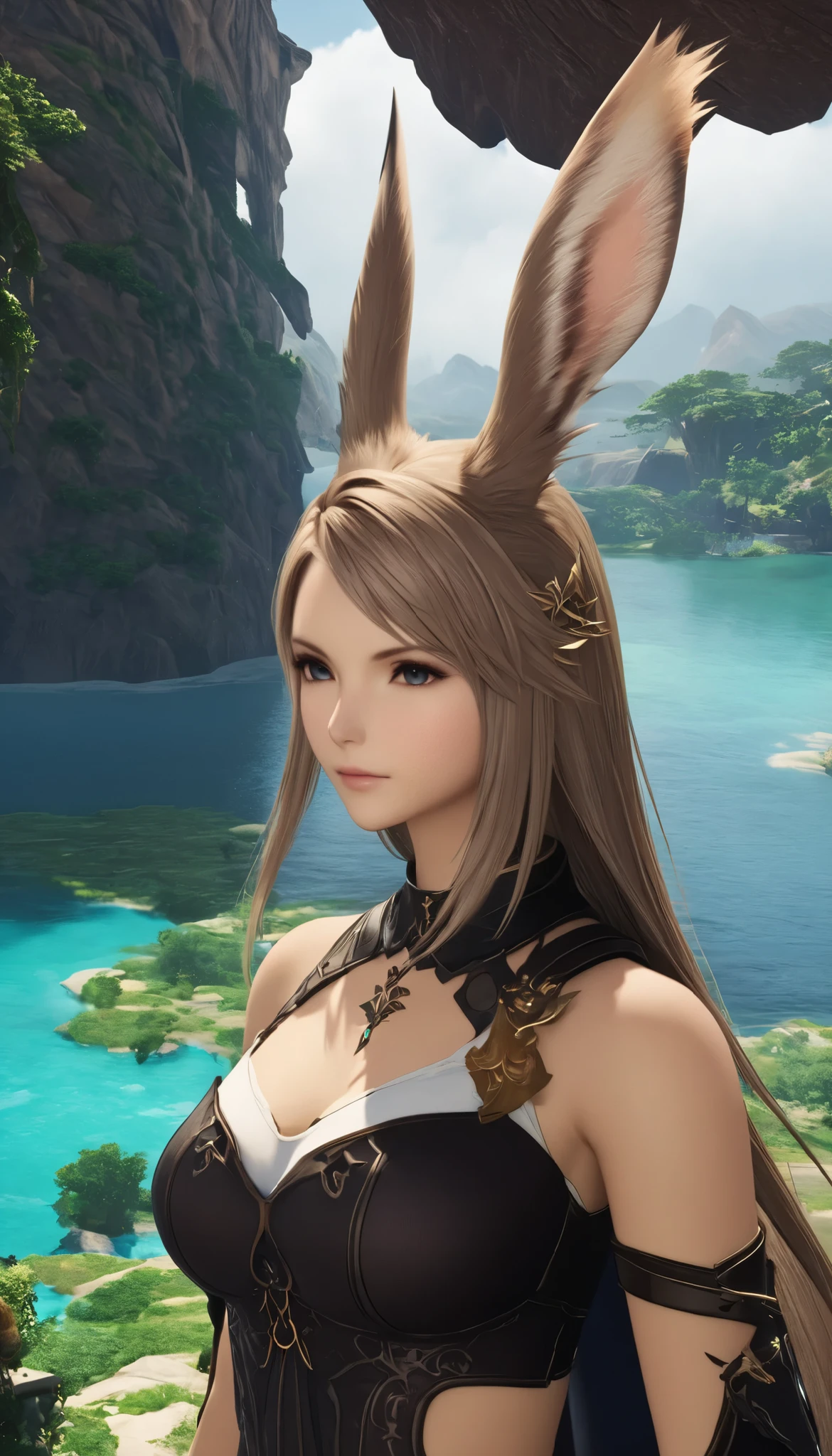 (8k, top quality, Masterpiece , Final Fantasy Style: 1.2),Atmospheric perspective, 8k, Very detailed, Accurate, Highest quality, masterpiece,Vision, viera