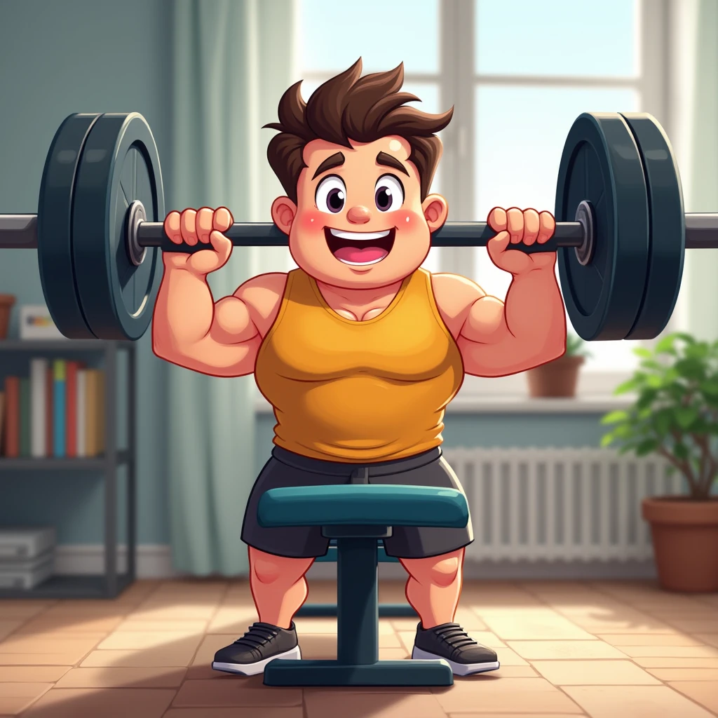 Perry the platypus bench pressing 225 on the gym