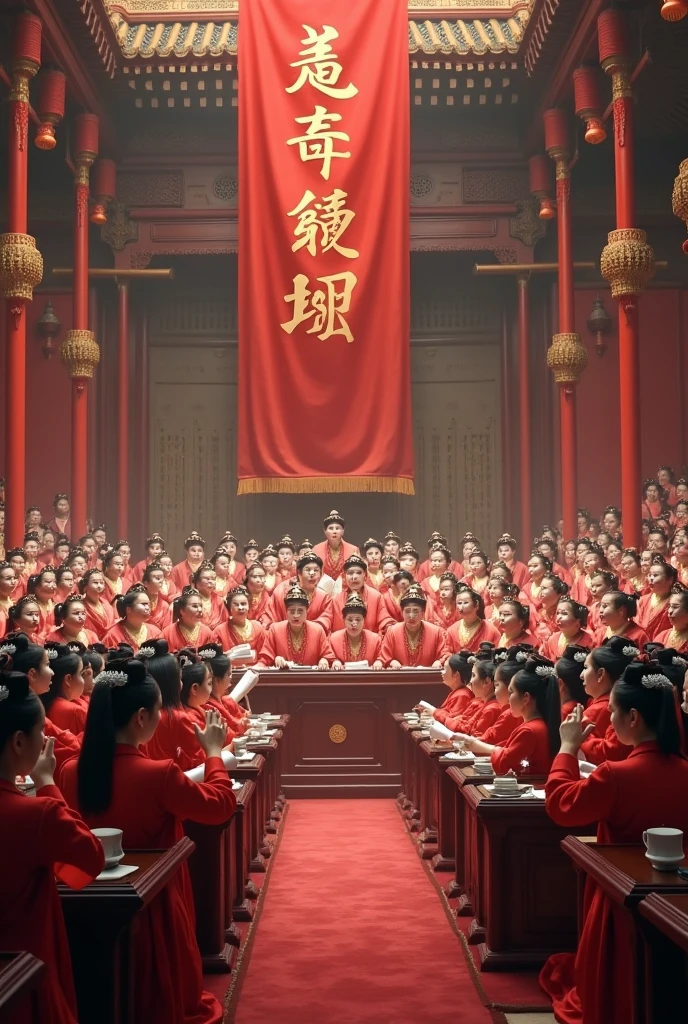 Highest quality, Realistic, photoRealistic, Award-winning photography, (Intricate details: 1.2), (Subtle details), (Intricate details), (Cinematic Light, Many zombies lined up in a row, Chinese zombie dancers, Jiangshi, Dancing with arms raised in front, Jiangshiダンス),