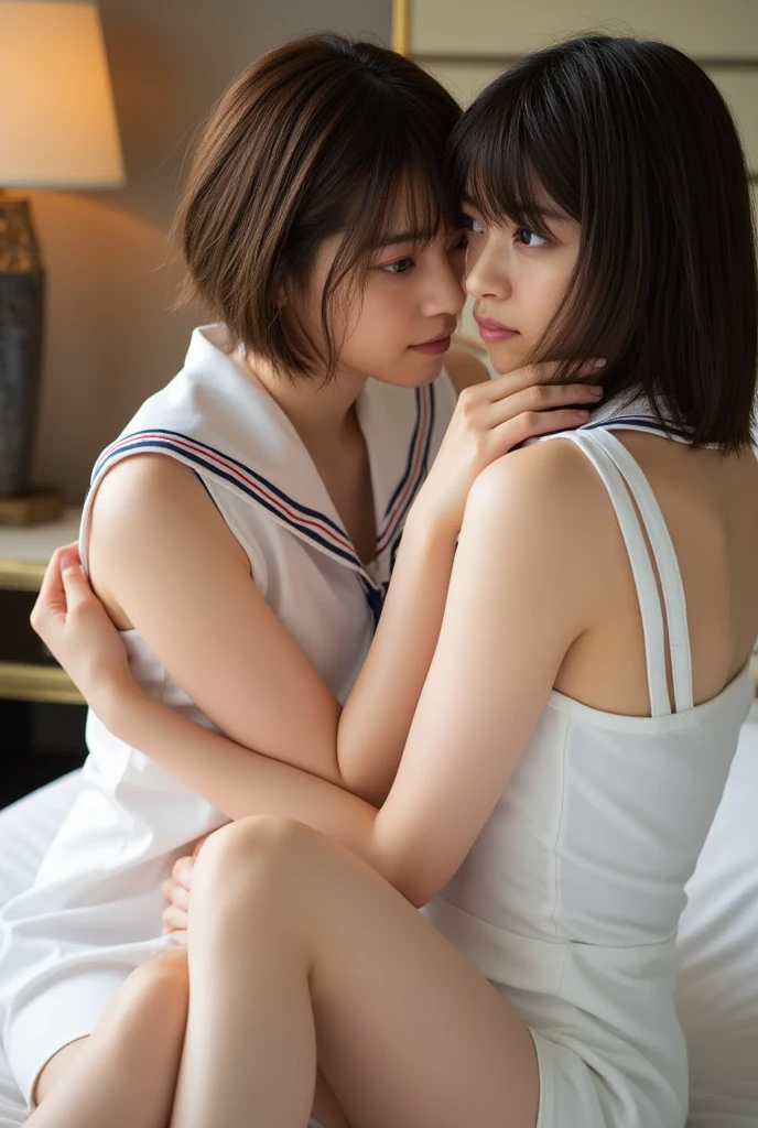 A Japanese high school girl being raped by a man