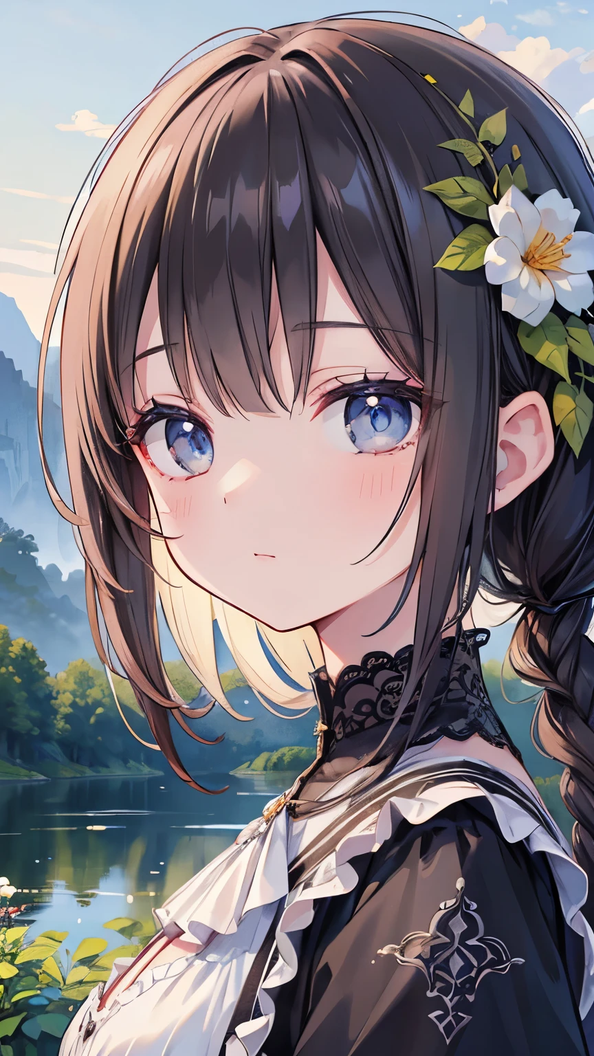 ((6year old girl:1.5)), Girl in 1, boobs loli, Ultramammy, Petite girl, Complete anatomy, Whole body, child's body, child, Super Cute, garl, Little girl, Beautiful Girl, beautiful shining body, Bangs,Brown hair,high eyes,(aquamarine eyess), drooping eyes, Petite,tall eyes, beautiful girl with fine details, beautiful and delicate eyes, Detailed face, Beautiful eyes, beautiful shining body, a smile, Happiness,
Whole body angle, alps, Shepherd's daughter, Mountain Girl, plein air, alpine meadow,
Natural light,((Realism: 1.2)), dynamic far view shot,Cinematic lighting, Perfect composition, by sumic.busty petite, ultra hyper-detailed, Official art, Maste Piece, (Best Quality:1.3), glint, Highly detailed CG Unity 16k wallpaper, Detailed background, Maste Piece, Best Quality, (Maste Piece), (Best Quality:1.4), (ultra-high-resolution:1.2), (hiper realistic:1.4), (Photorealistic:1.2), Best Quality, High quality, Hi-Def, Detail enhancement,