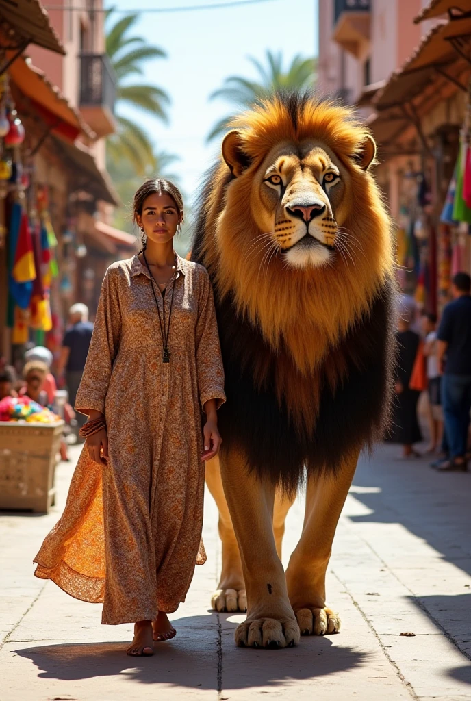 
bride with lion