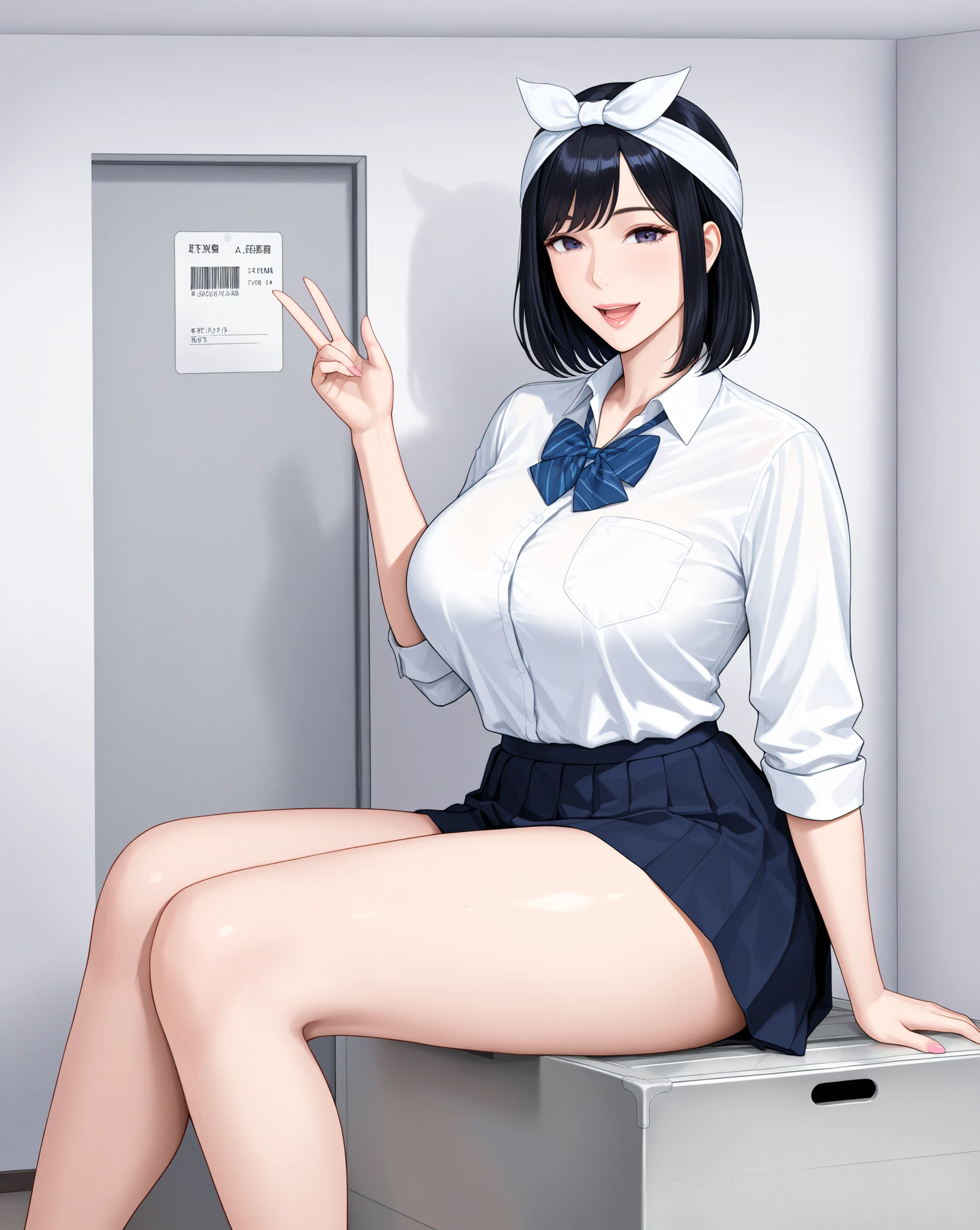 Realistic pictures、18-year-old、The real picture、realization ,Best image quality、1 girl, Sayla Mass, elegant,Spread your legs,White pantiesーを見せる, Tabletop, Complex,超ミニskirt、White panties、 Realistic, highest quality, Absurd, Plenty of facial detail, Perfect Eyes, 18-year-old, Cowboy Shot, , Bright colors, White Uniform, skirt