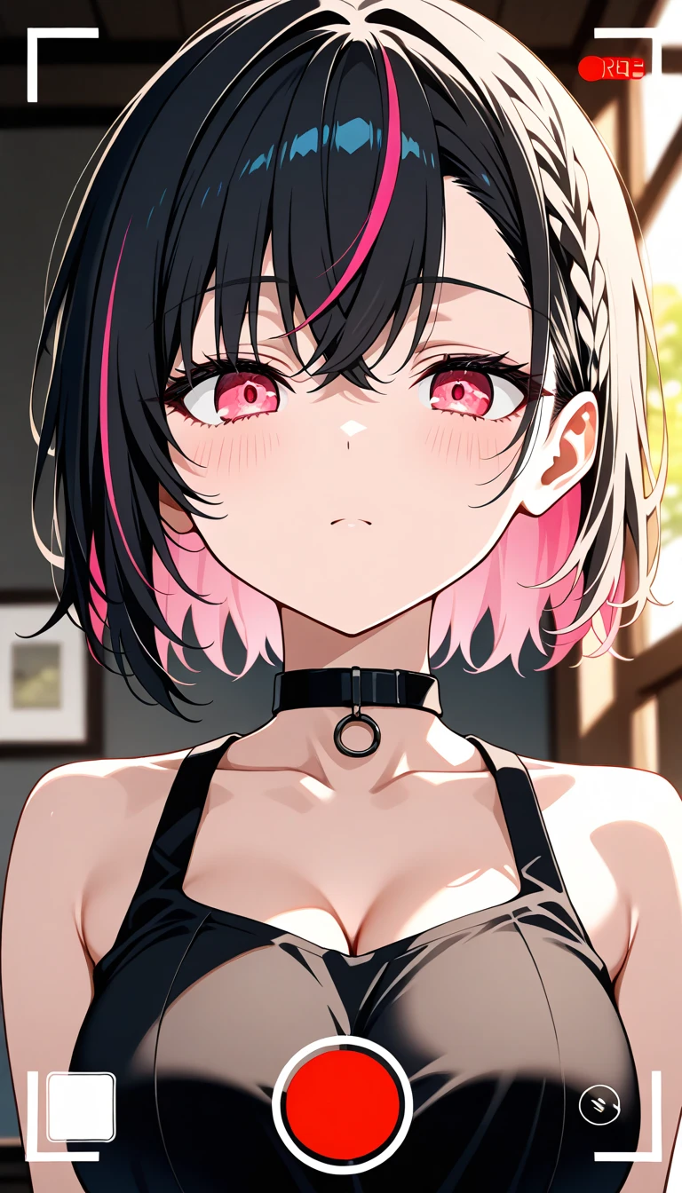 Masterpiece, best quality, beauty, beautiful face, twintails, multi-colored hair, dark skin,