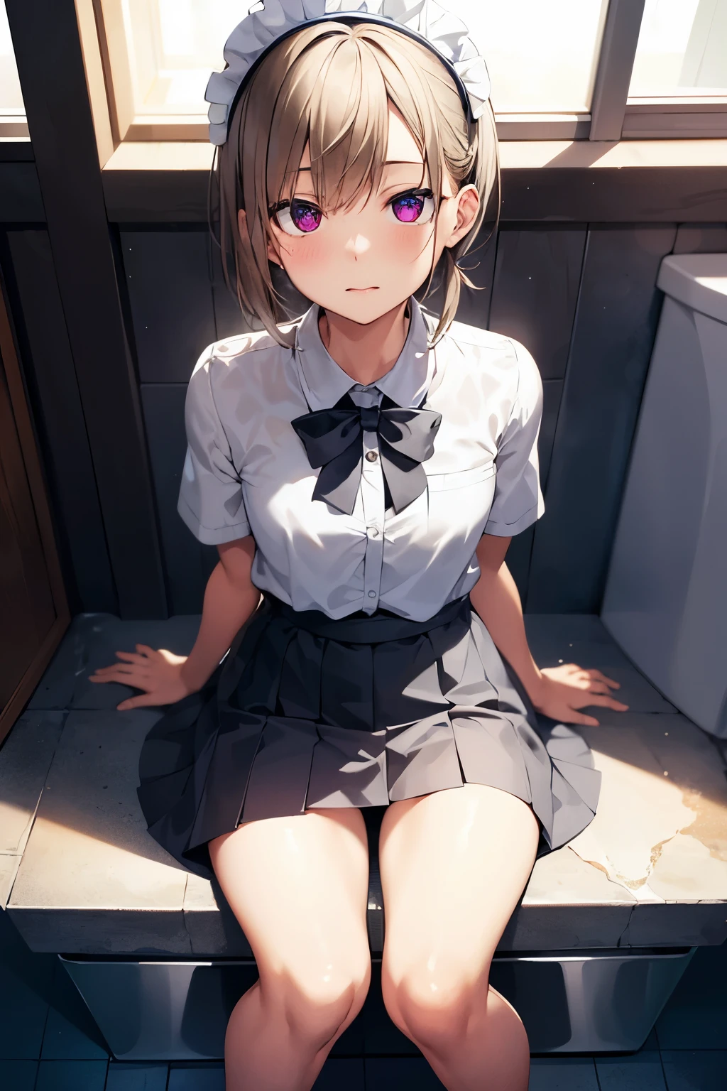 Fold your hands on your knees
