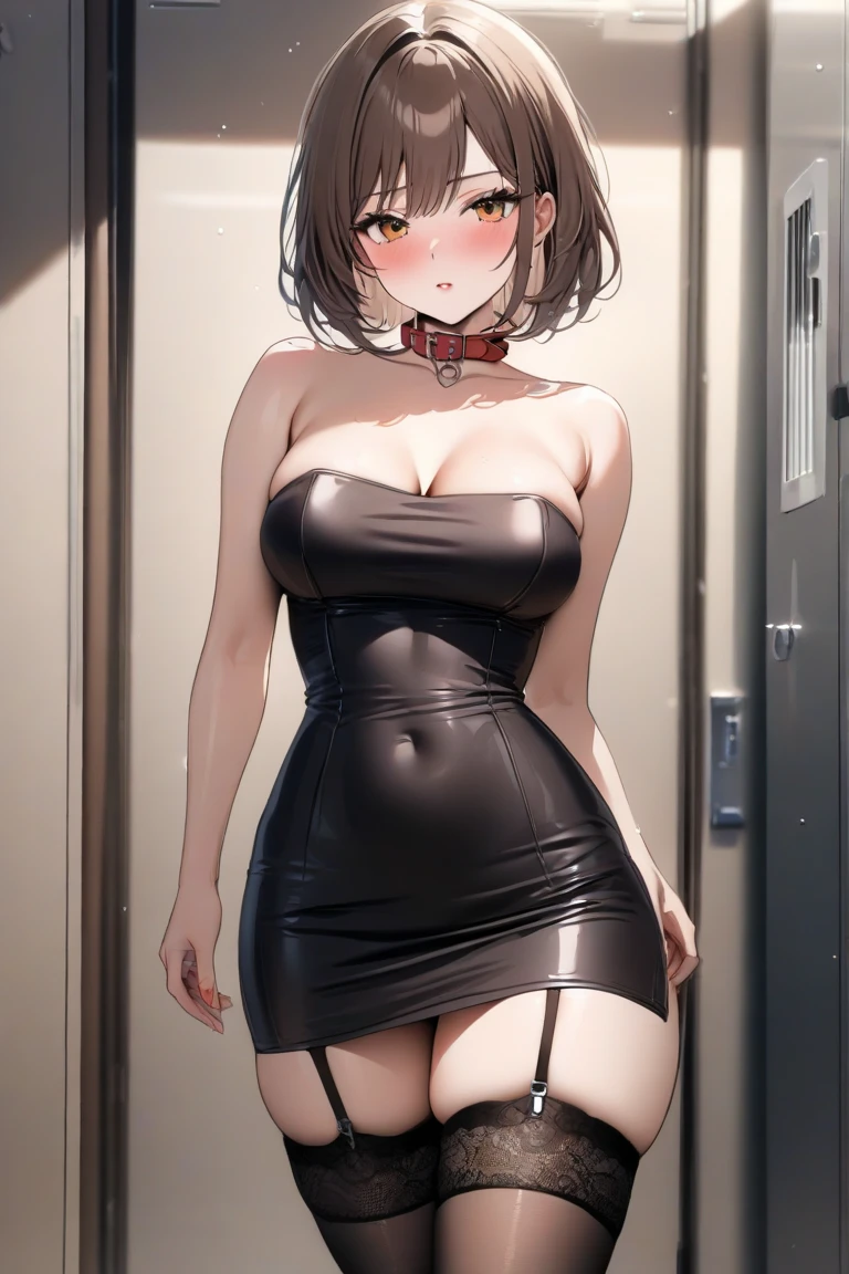 (Whole Body Ezbian:1.0)，(1girll:1.3).(view the viewer:1.4). NSFW.bob cuts. (skinny:1.7). (Slim legs:1.6) . (Erotic face:1.6).white  shirt .(Short black skirt:1.3).schools. (Big breasts:1.2). Black hair. Sweat. steam. (grabbing another’s breast:1.7)
