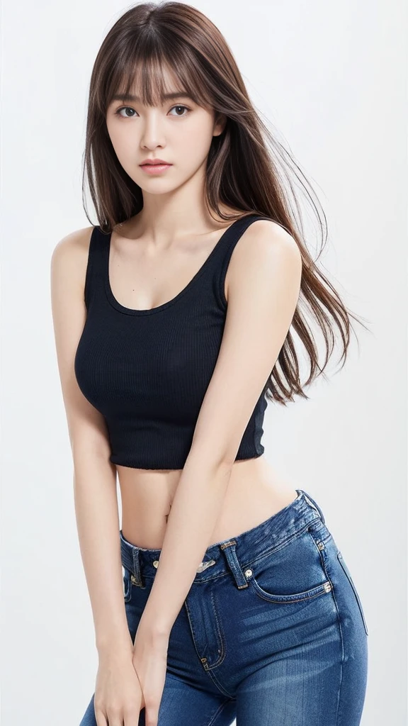 young girl, (16 years old), (perfect face), fit the body (covered with tattoos), (style: rock), (have green eyes), (Full body only..), (tired: black band t-shirt, ripped jean shorts ), (purple, short, straight hair), (moderate, rounded chest), (in the background, rock style night club).