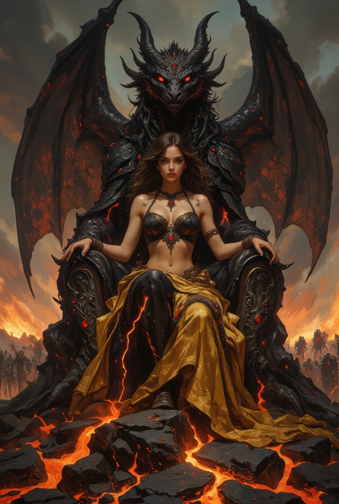 (masterpiece,top quality,best quality,official art,Beautiful and beautiful:1.2),Scene depicting war goddess with horned red flaming demon in hell,she is a great giant,she is a lovely princess,she is a strong warrior,flame,lightning in sky,magma,at the foot of the mountain,mountains in the distance,(fire element:1.4),现实的flame,Highly realistic,correct anatomy,full-body shot,convex,cute big breasts,violent house,,Plum,unsatisfied desire,only genitalia, camel toe,sexy gesture,,sex huge breasts cleavage, onlyfoot,sexy gesture,fist to flesh,(tangled,mandala,tangled,entangled)(Hairy and fleshy,only ,),married woman,MILF,delicate face,美丽exquisite eyes,correct anatomy,Detailed face, exquisite eyes,divine light,gold foil,gold foil艺术,dark background,absurd,marvelous and unbelievable,epic work,(intricate details,Super detailed:1.2),Super real photos, epic reality, ((neutral color)),(pastel colors:1.2), surreal, + lens + dynamic composition, Very detailed, sharpen, normal, warm light, Light effect, dramatic light, (intricate details:1.1), complex background, (Greg Rutkowsky:0.8), (black and red:0.4),