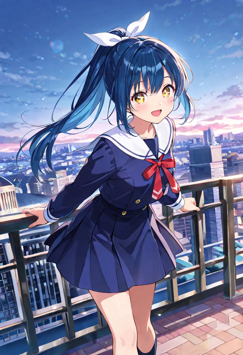 masterpiece,best quality, lens flare, depth of field, (close-up:1.3), (wide shot, fisheye:0.85), facefocus,

1girl ,standing, blue long hair, school uniform,pleated skirt, (holding weapon, holding rifle,aiming,aim:1.2),

gun, h&k hk416, carbine, open fire, firing,

sunny,blue sky,cloudy sky,city,street,road sign, skyscraper,

 