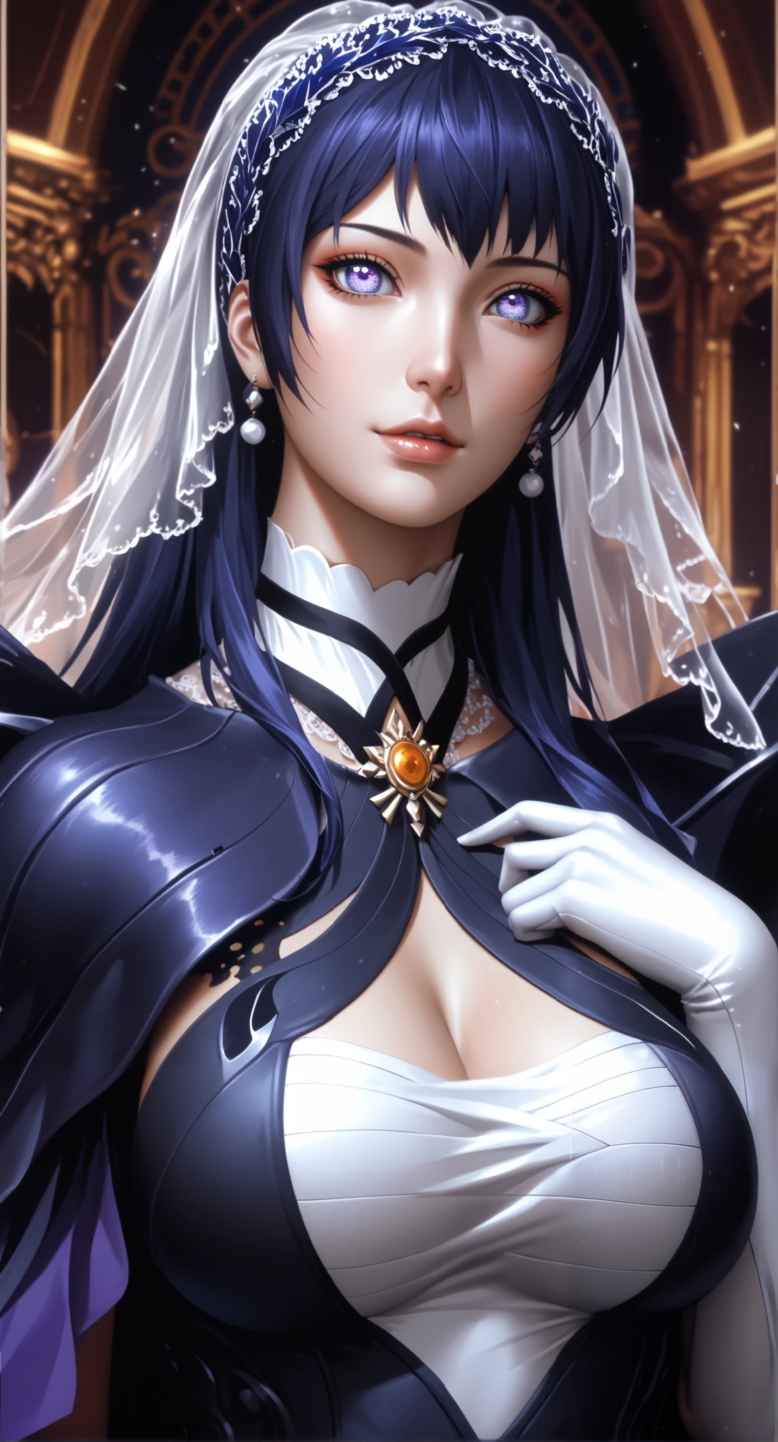 3D-CGI-anime, very beautiful Japanese, famous Japanese idol, 20 years old, dramatic scene, masterpiece, beautiful eyes, (extremely intricated with extremely complex, ((Hinata_Hyūga As Savathun)), Nimble movements, Sharp turns, (very large breasts), (Fully equipped for battle:1.3), DESTINY HOUSE OF WOLVES GAMES SERIES.