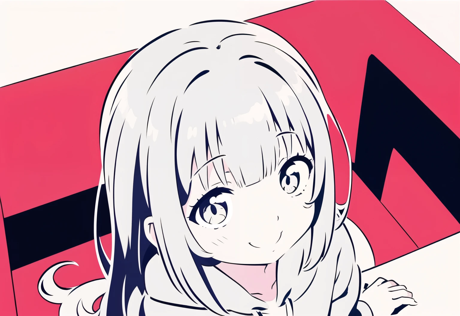 flat color, 2D, cute, CHIBI, (masterpiece, Highest quality), 
from above, One Girl, alone, 
(silver long hair) and (silver eyes), hoodie,
happy, Indian style, sitting, 
flat illustrations, highly detailed, Dynamic Angle, beautiful detailed, smiling, (Highest quality, masterpiece, High resolution, detailed),