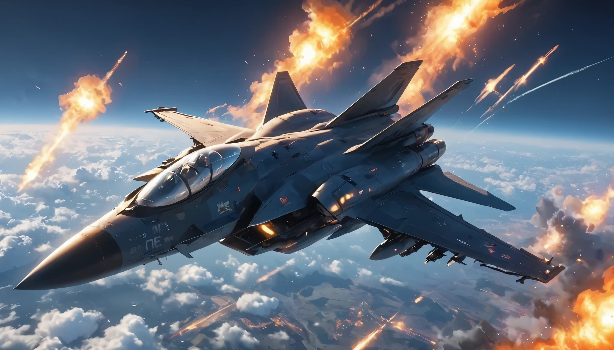  Ultra High Resolution,  animation , Fighter aerial combat, 