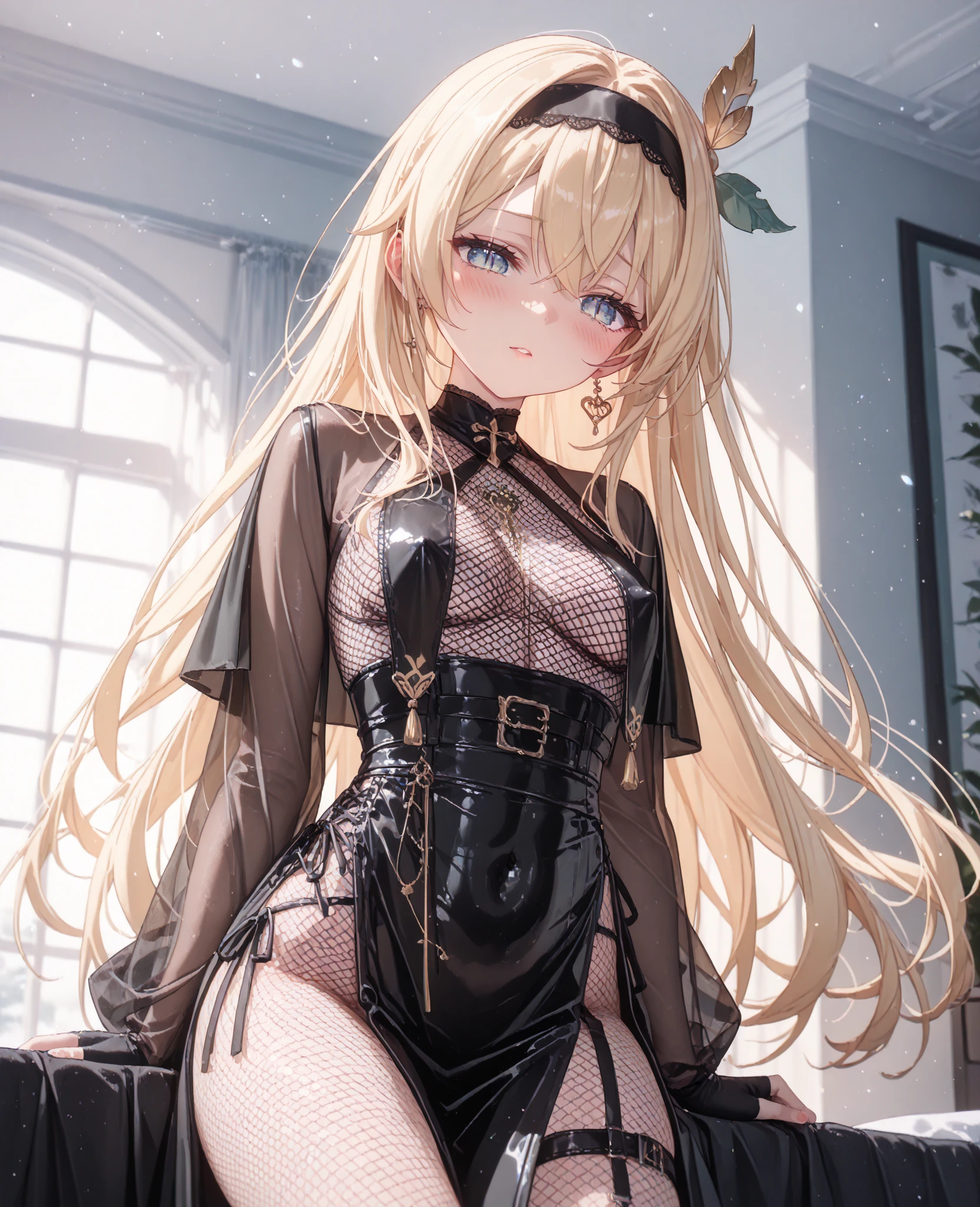 Exquisite detail、(Thigh-high boots、Metal、cover、Thigh)、Long Hair