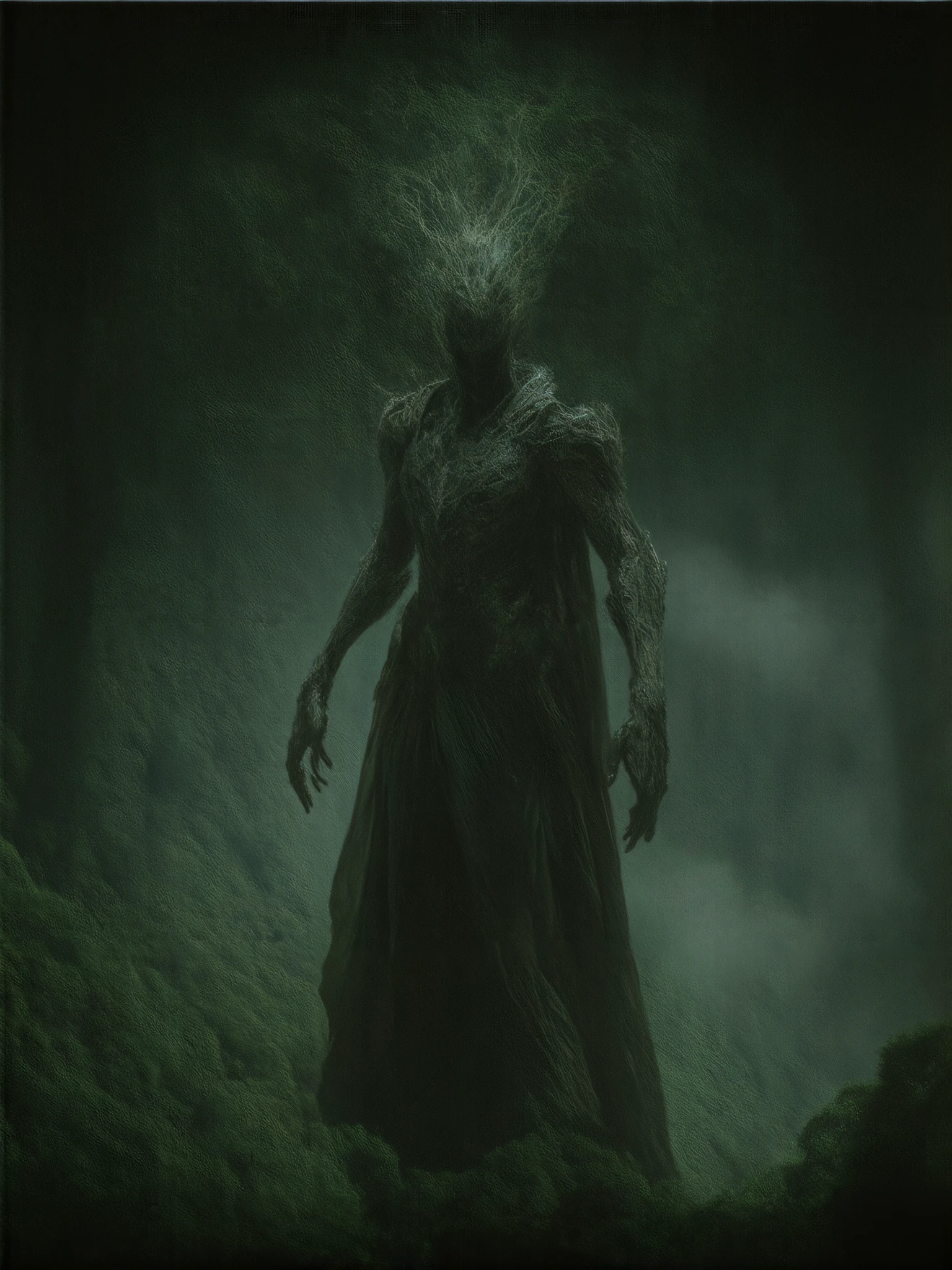 (8k, top quality , masterpiece , Final fantasy style : 1.2), Proximity Method, 8k, very well detailed, accurate, top quality, masterpiece, Forest Spirit, Guardian of the Forest、Raijin Ramu